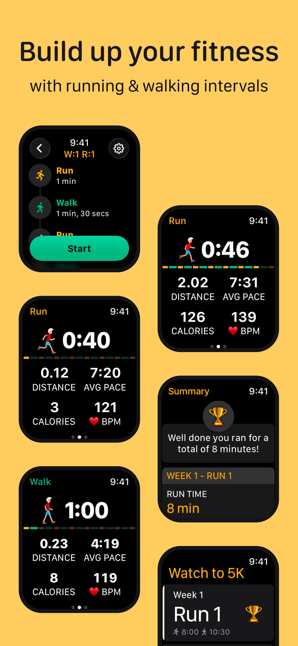 Captura de ecrã 4 da app Watch to 5K－C25K running plan
