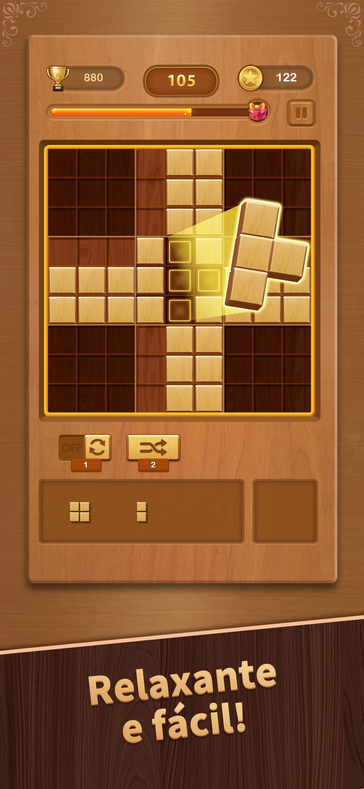 Captura de ecrã 1 da app Wood Block Puzzle - Block Game
