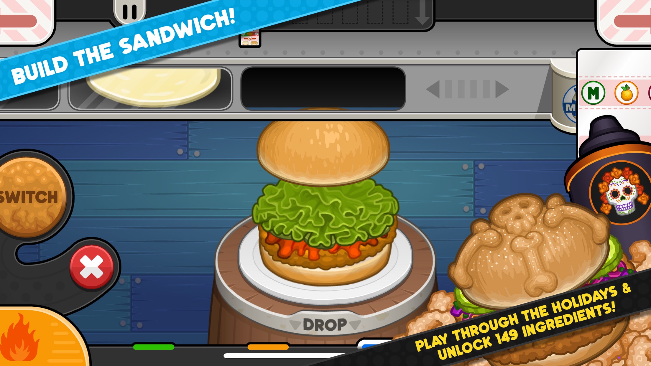 Captura de ecrã 4 da app Papa's Cluckeria To Go!