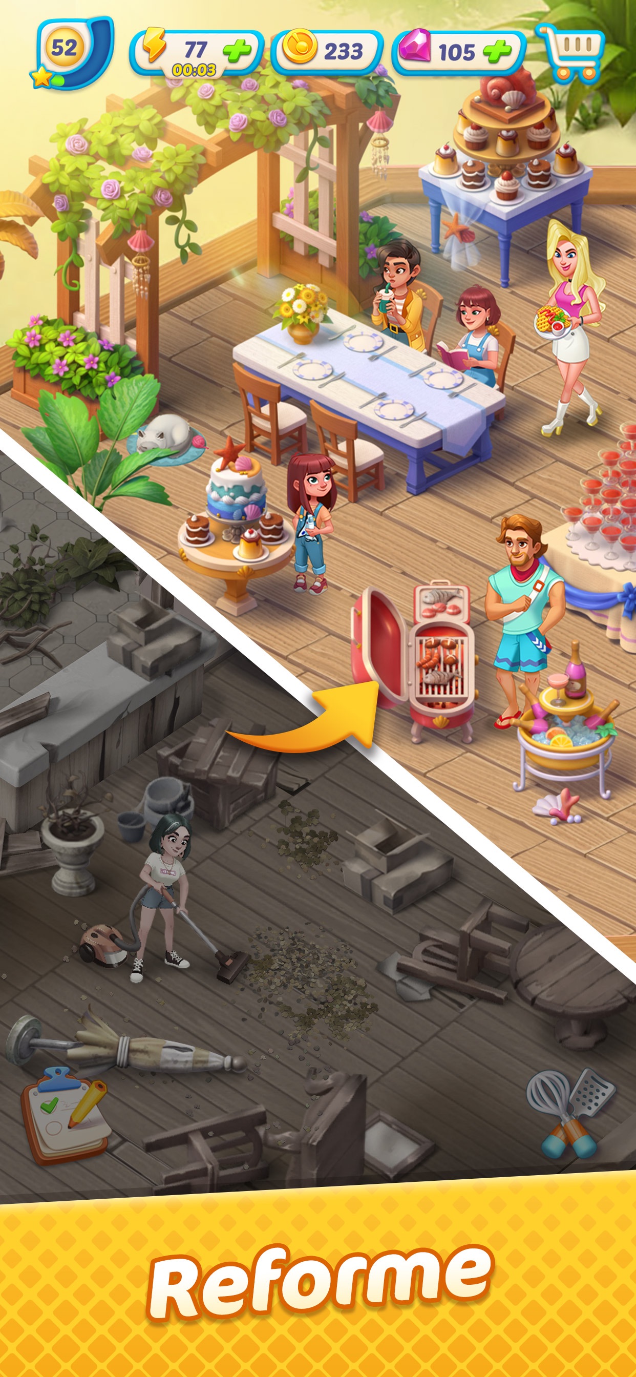 Captura de ecrã 3 da app Gossip Harbor: Merge & Story