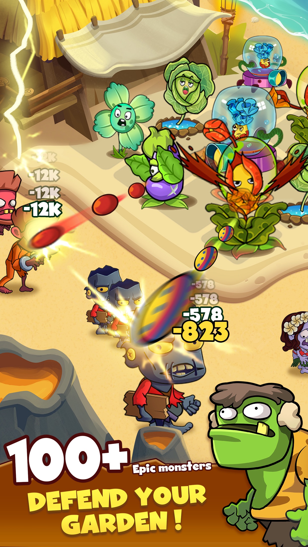 Captura de ecrã 2 da app Zombie Defense - Plants War