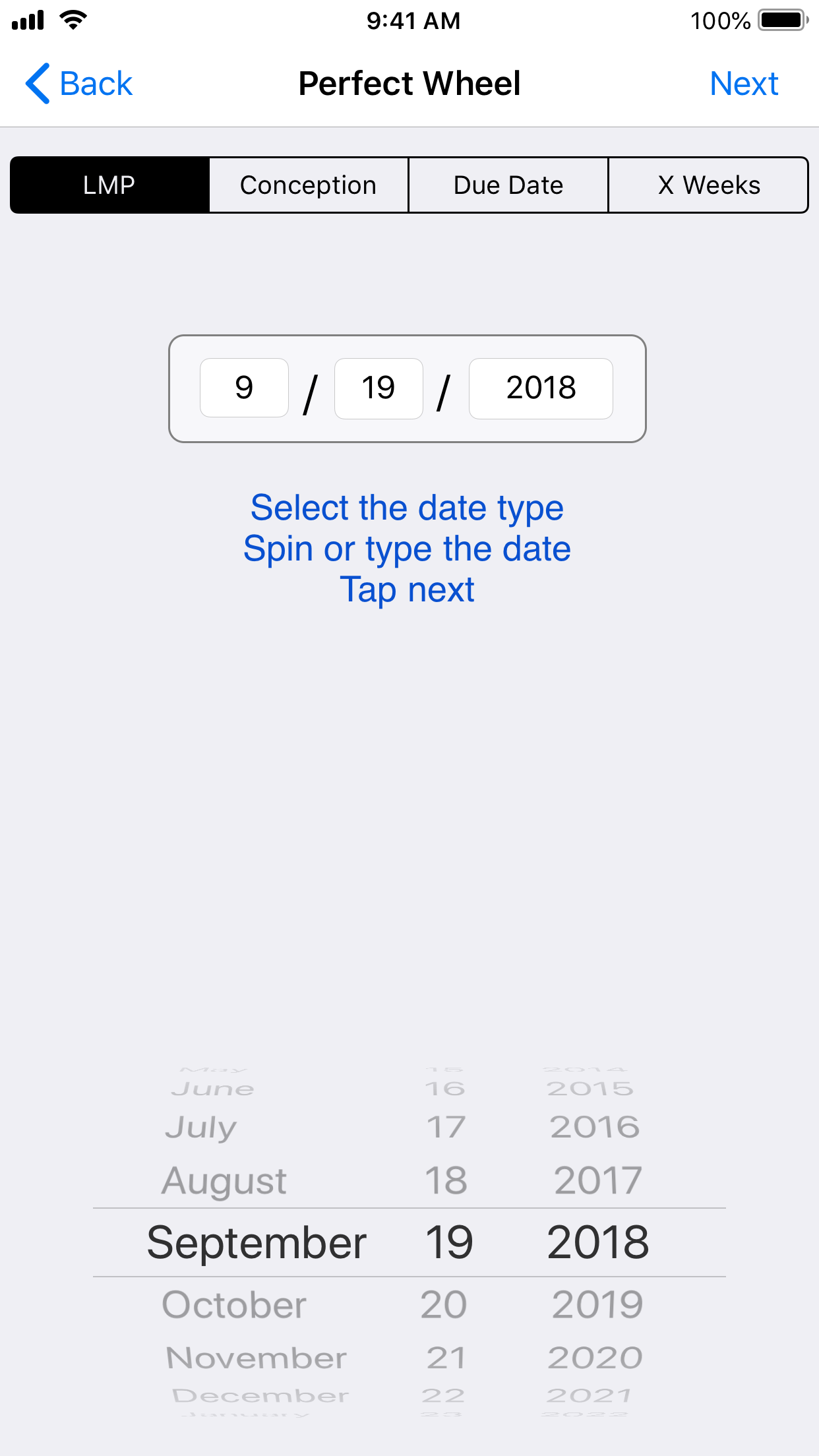 Captura de ecrã 4 da app Perfect OB Tracker