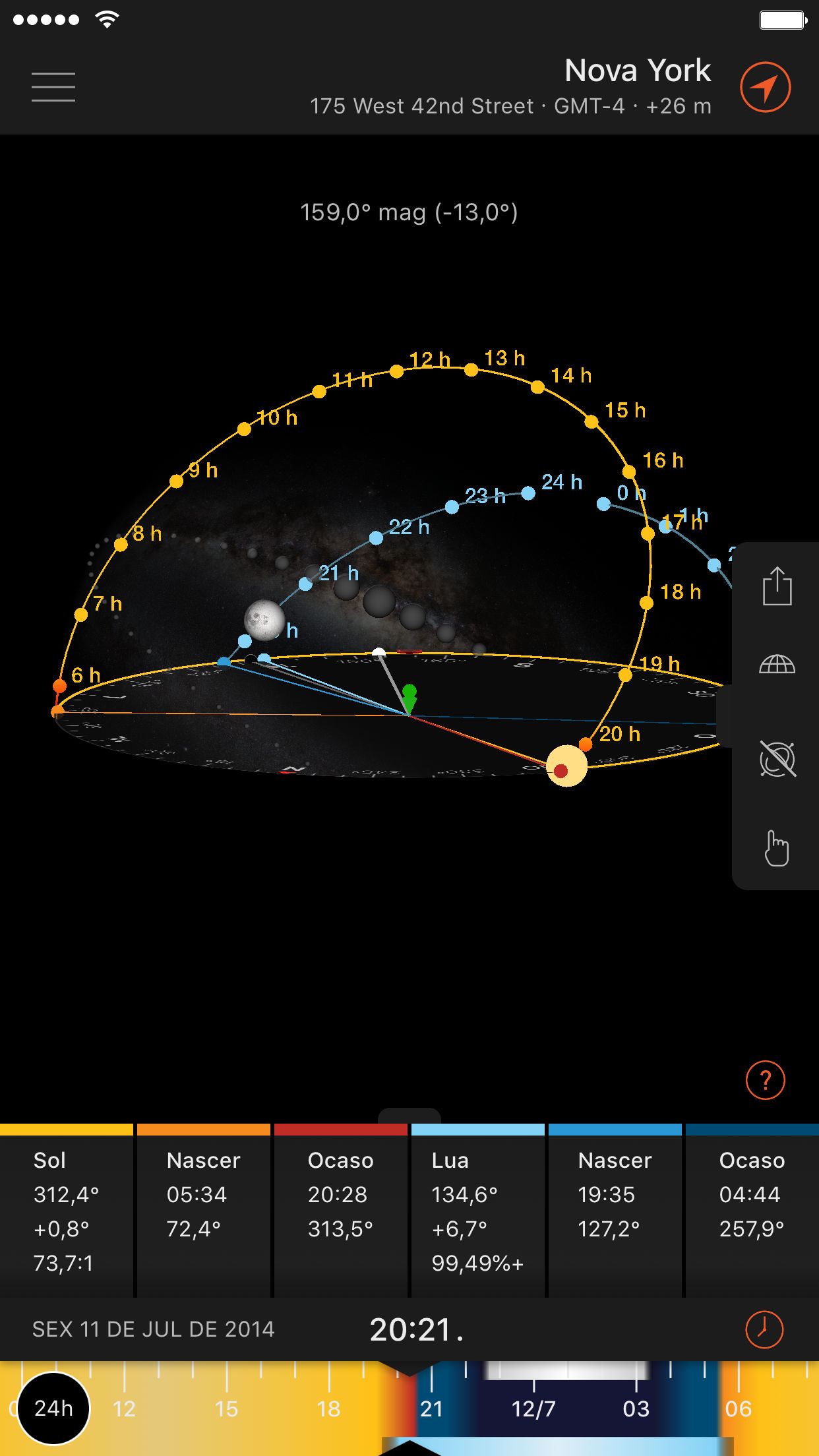 Captura de ecrã 3 da app Sun Surveyor (Sol & Lua)