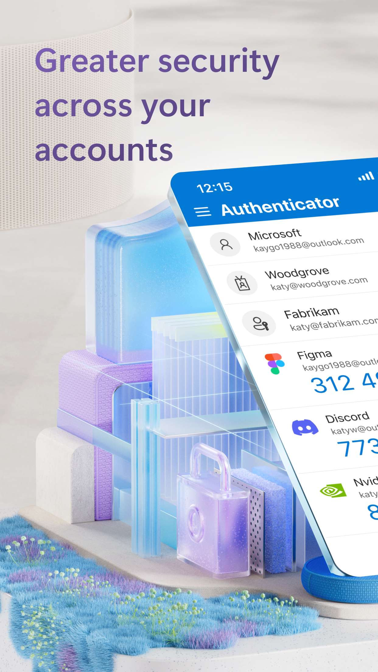 Captura de ecrã 1 da app Microsoft Authenticator