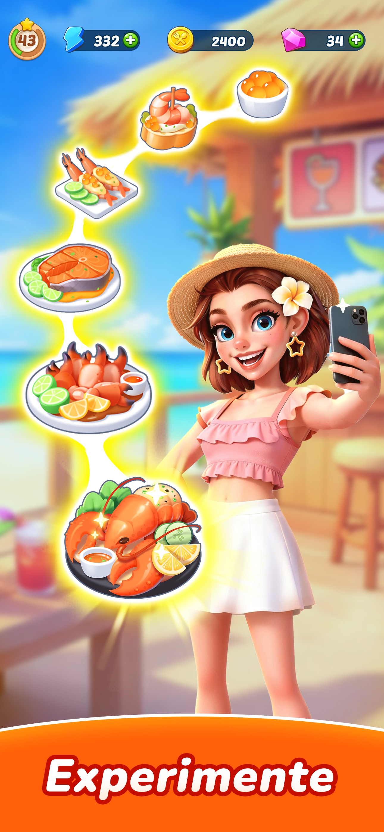 Captura de ecrã 4 da app Tasty Travels: Merge Game