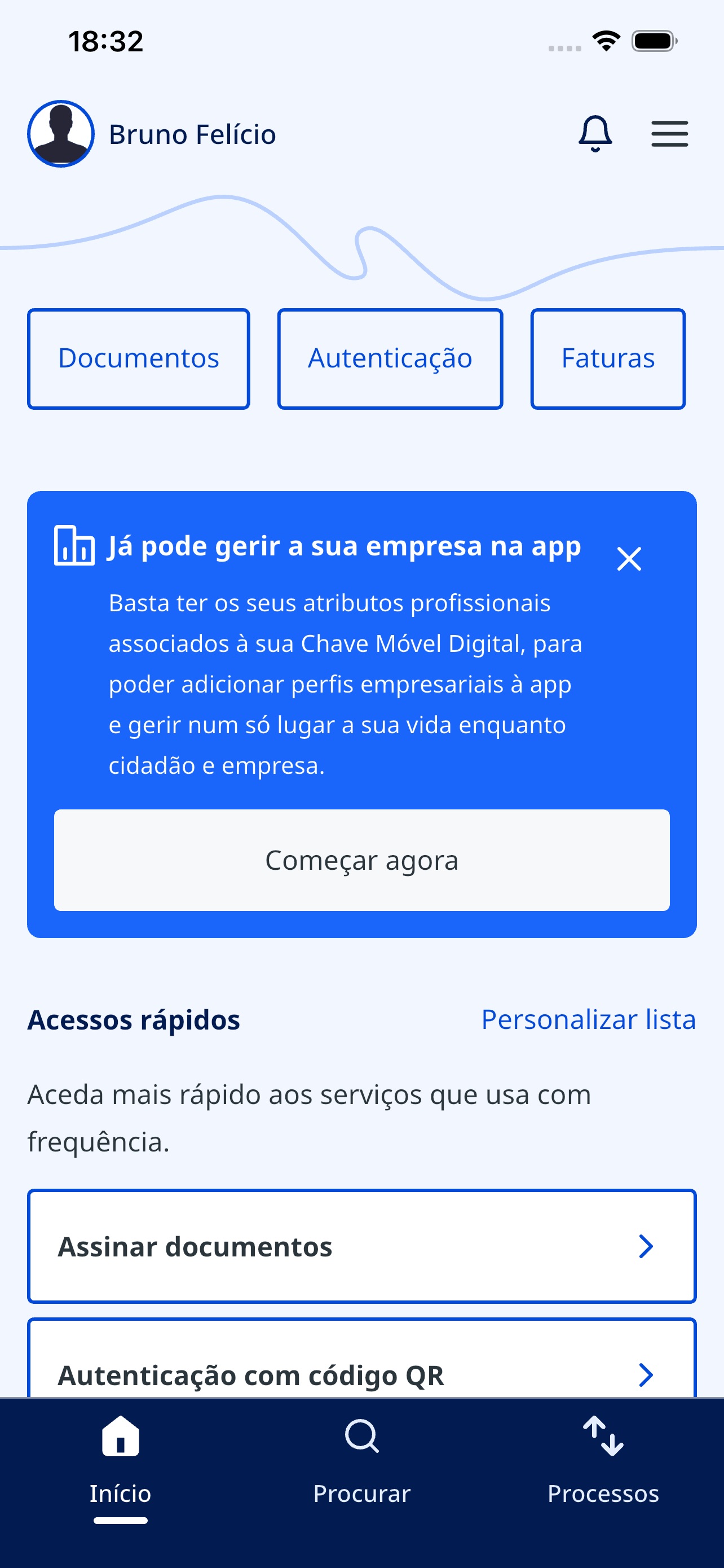 Captura de ecrã 2 da app gov.pt