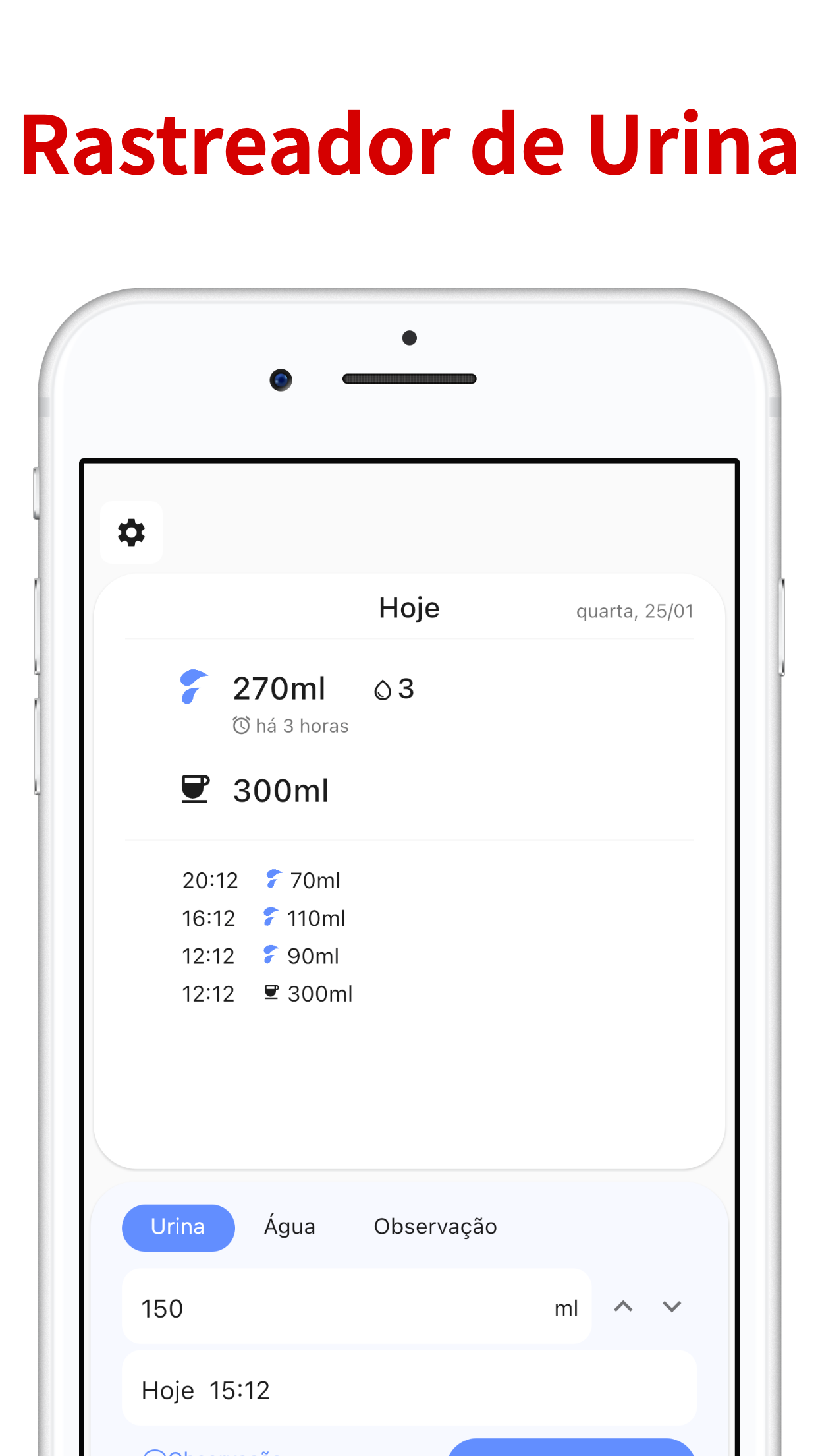 Captura de ecrã 1 da app Rastreador de urina: Urinote