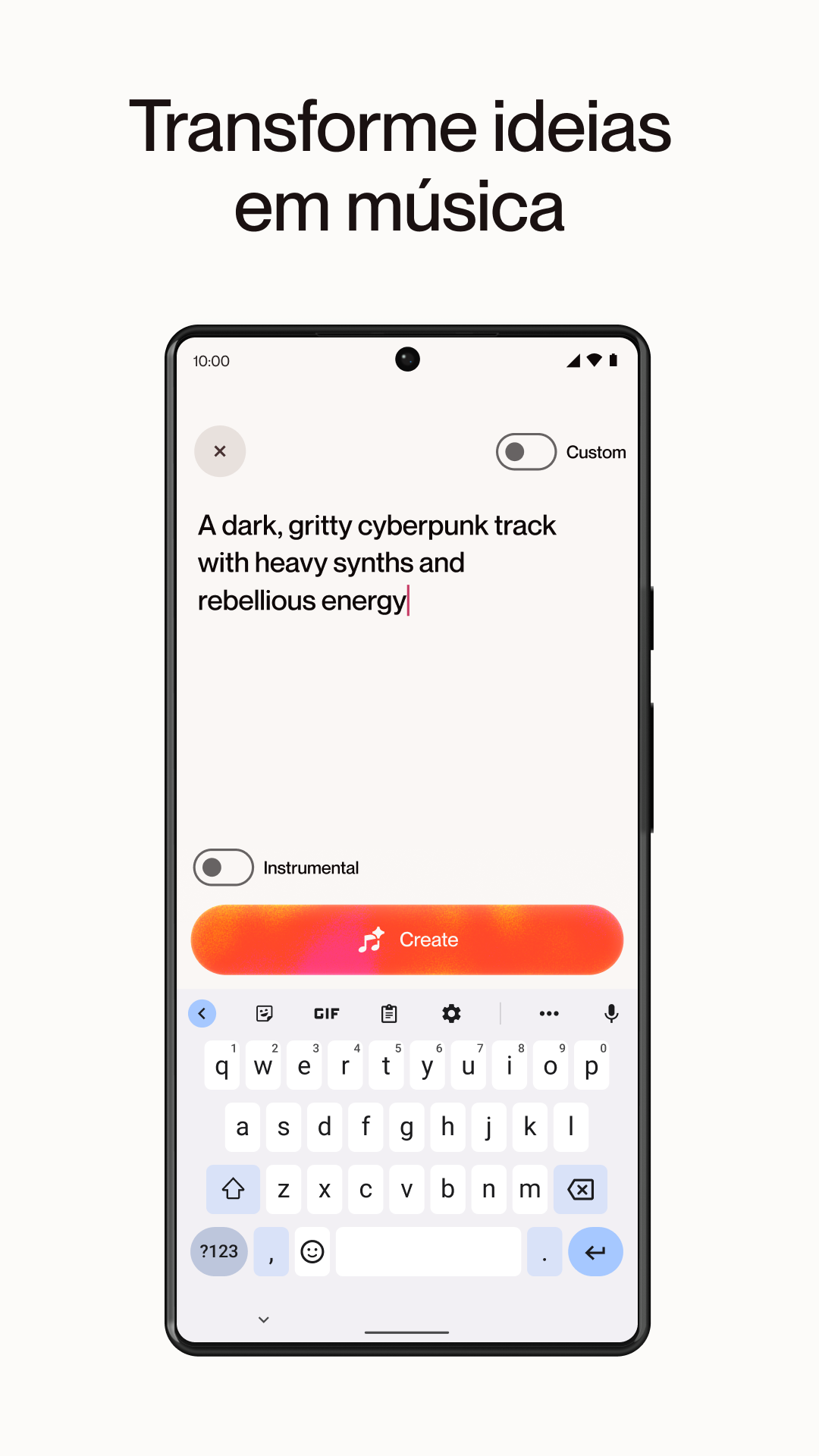 Captura de ecrã 2 da app Suno - Música com IA