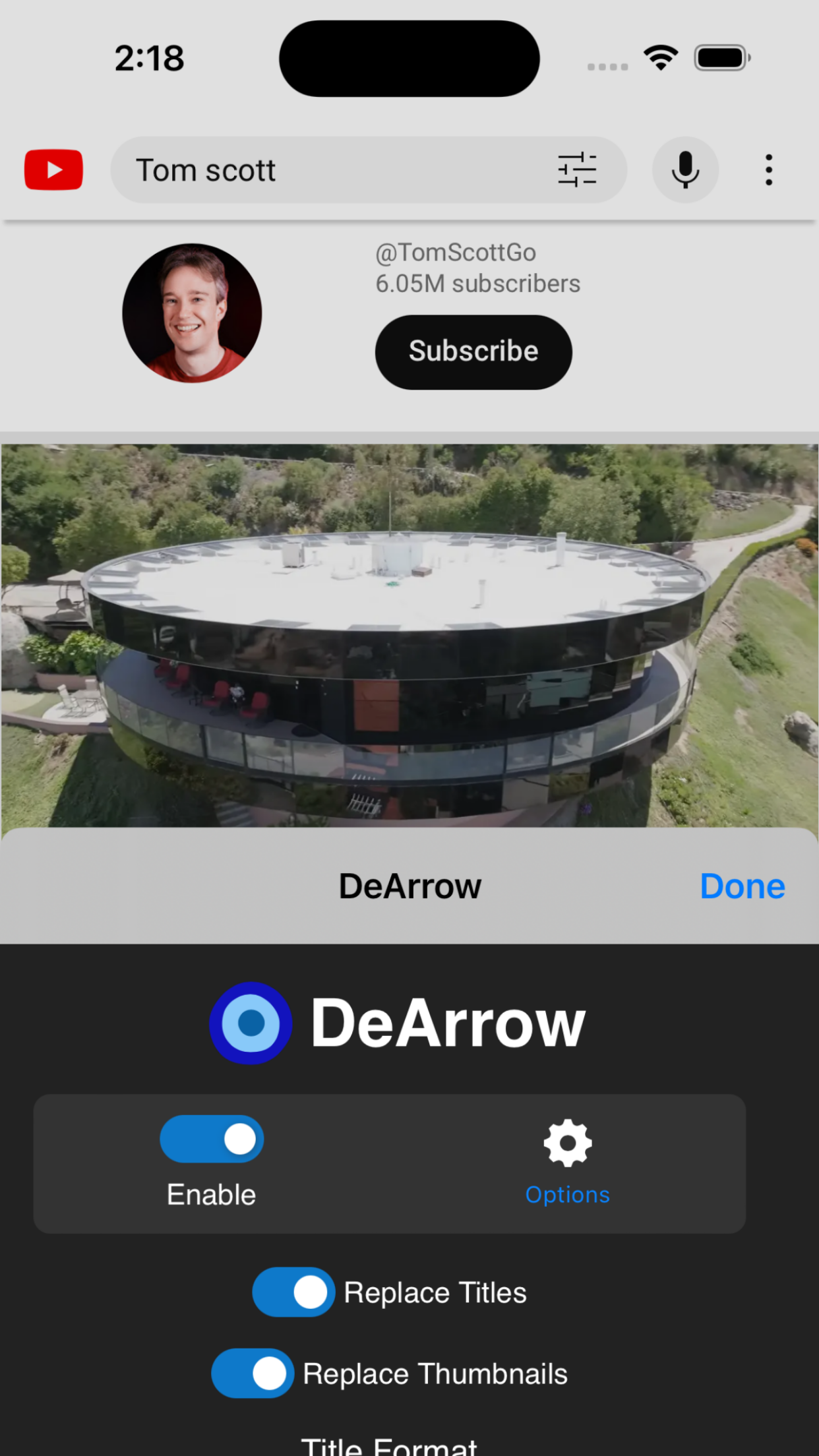 Captura de ecrã 2 da app DeArrow for YouTube