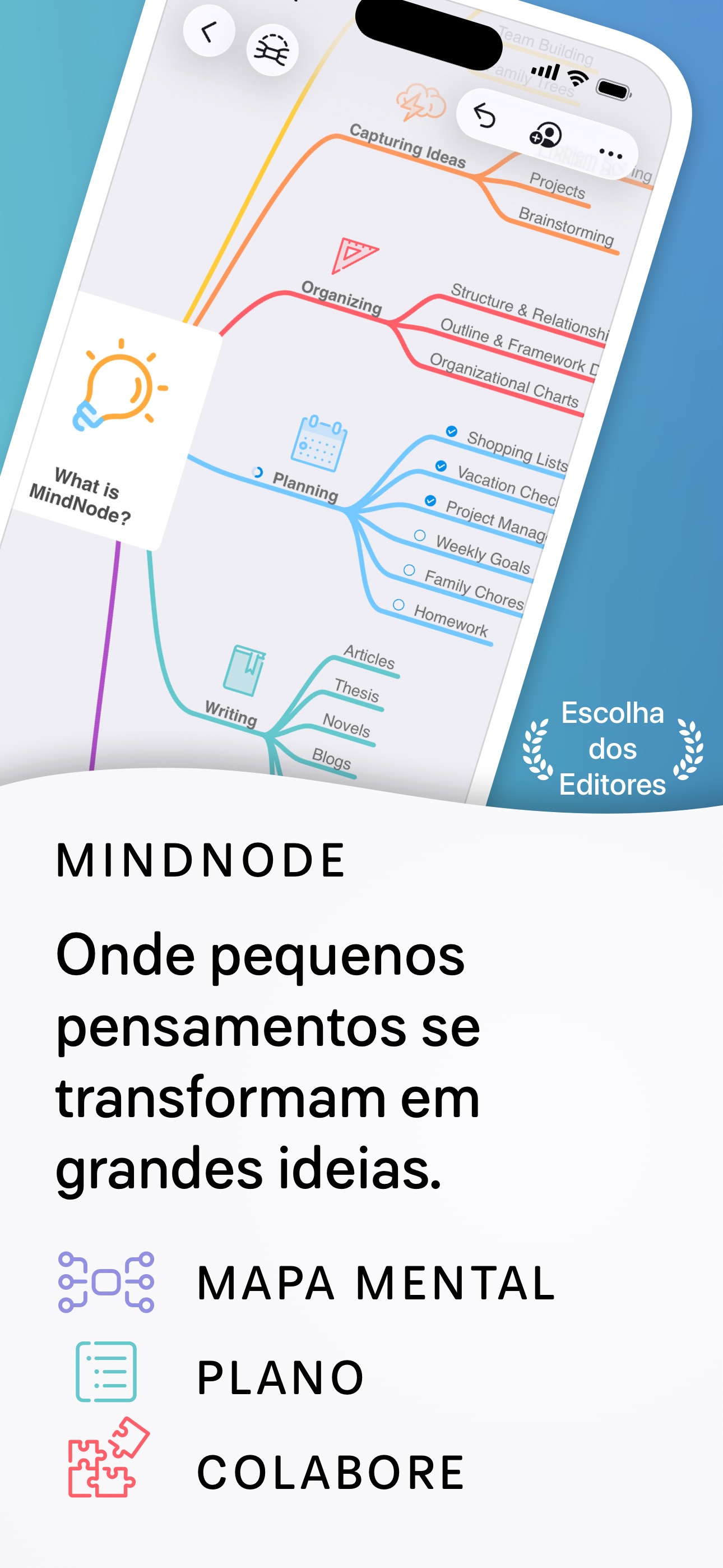 Captura de ecrã 1 da app MindNode: Mind Map & Outline