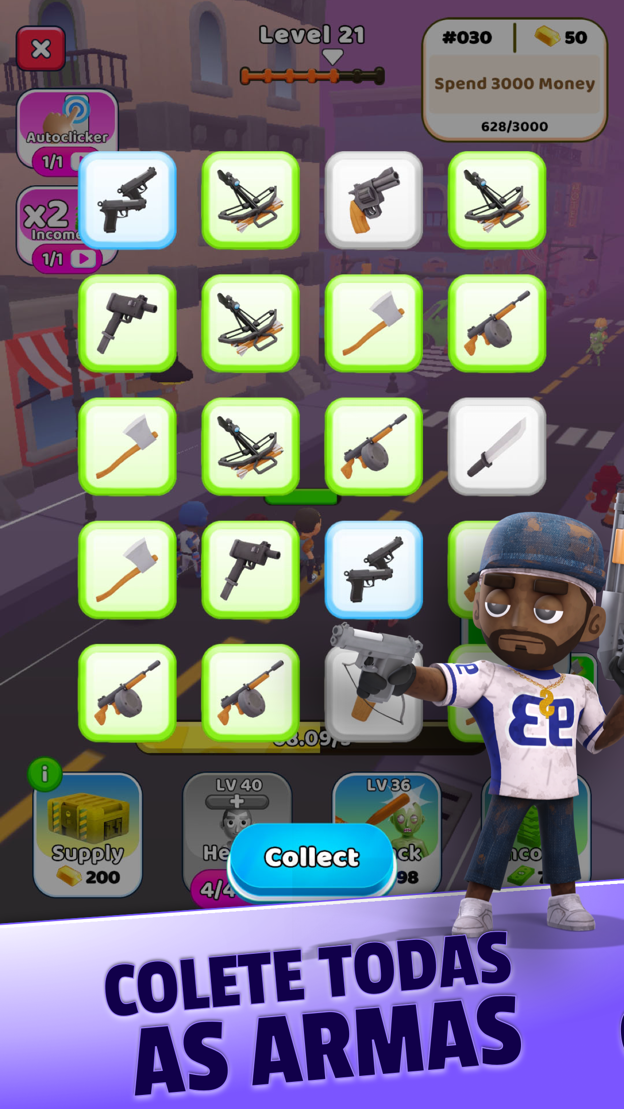 Captura de ecrã 3 da app Survivor Idle Run: Zombie RPG