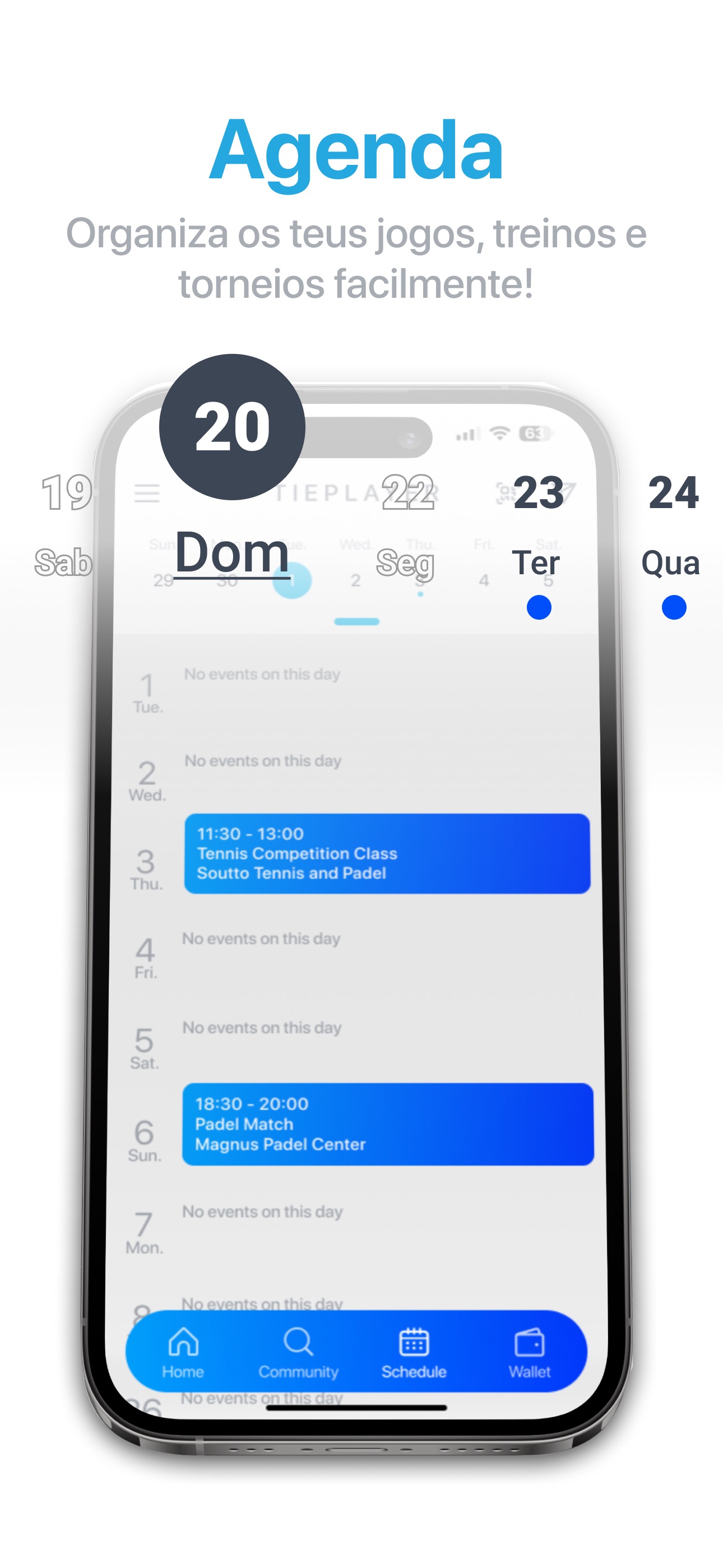 Captura de ecrã 4 da app TiePlayer - App Ténis e Padel