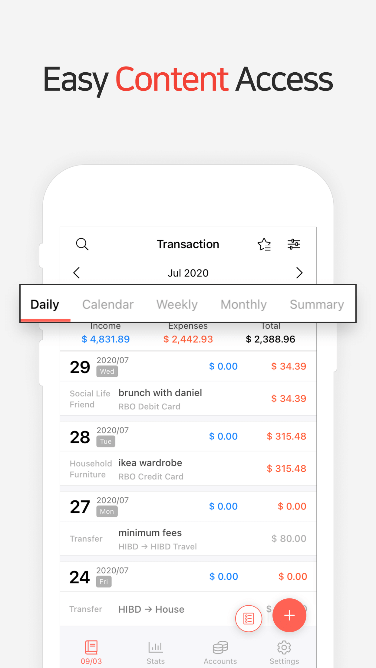 Captura de ecrã 2 da app Money Manager (Remove Ads)