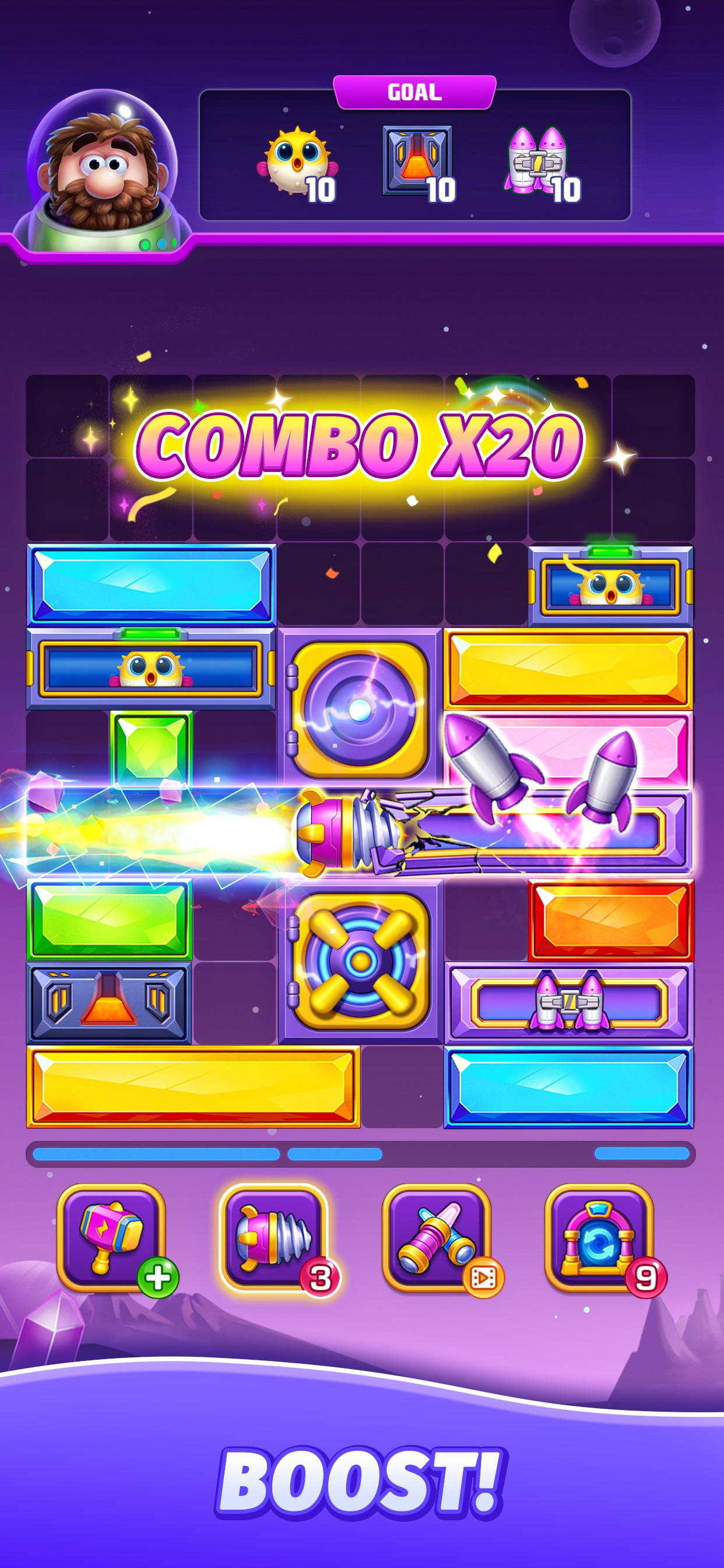 Captura de ecrã 3 da app Jewel Sliding - Block Puzzle