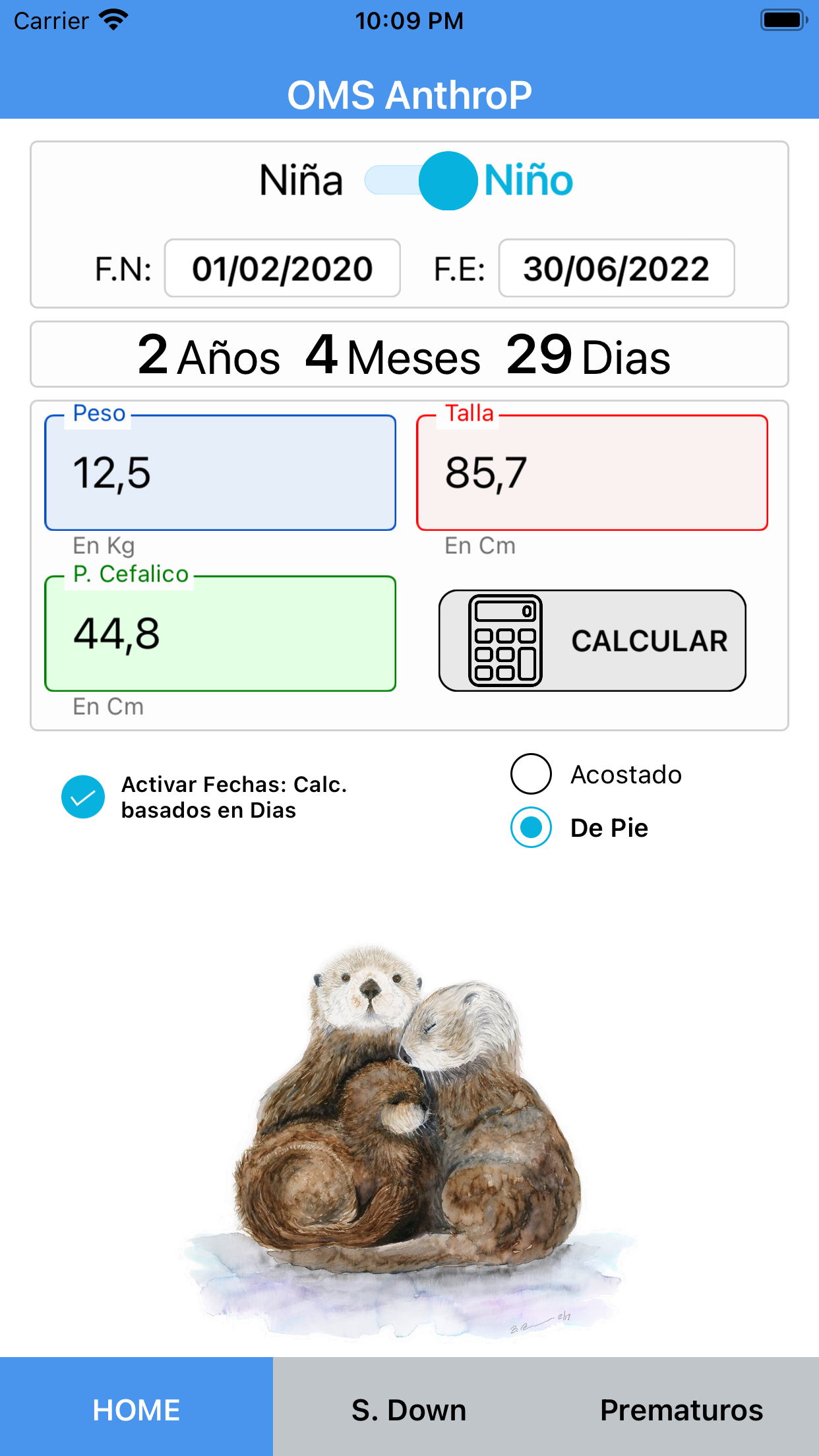 Captura de ecrã 1 da app OMS AnthroP