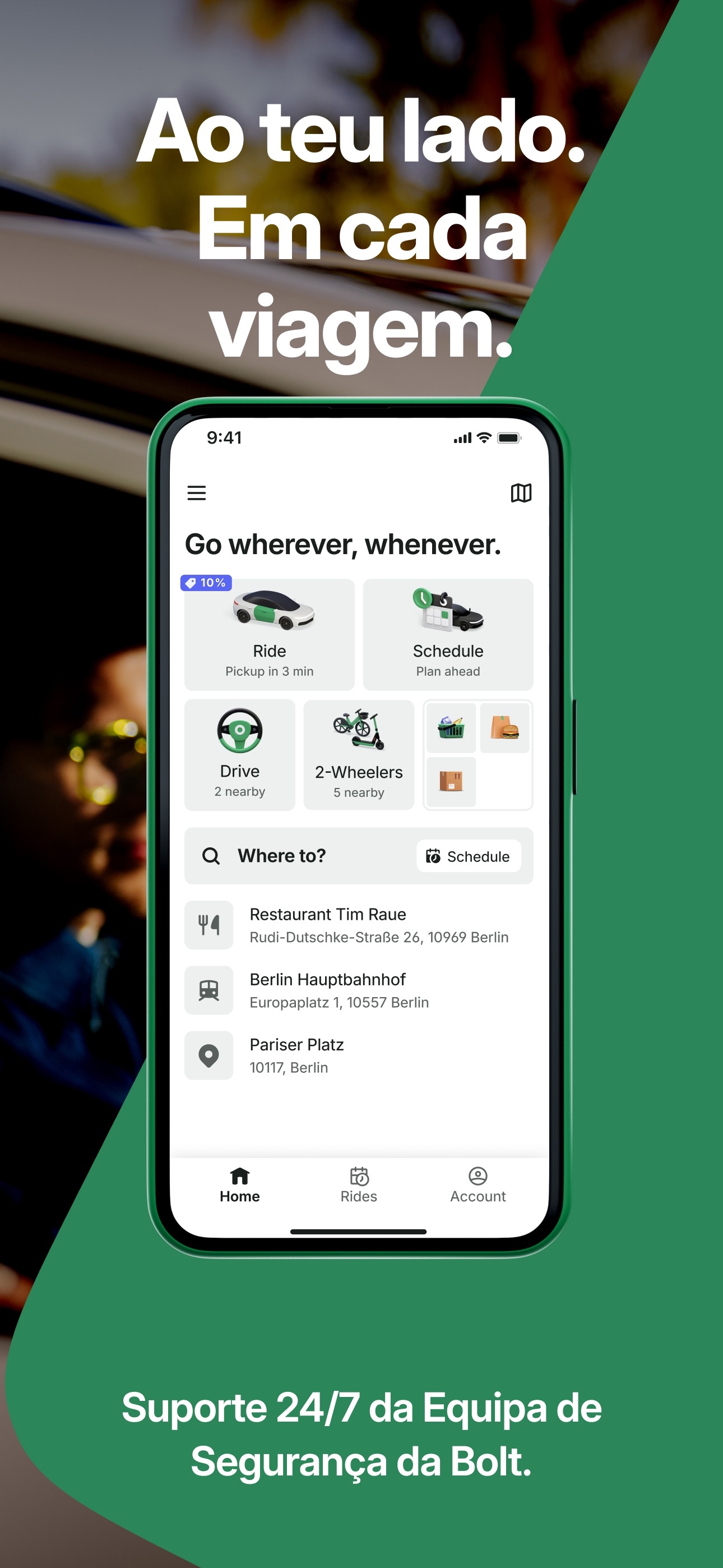 Captura de ecrã 3 da app Bolt: Pede uma viagem 24/7