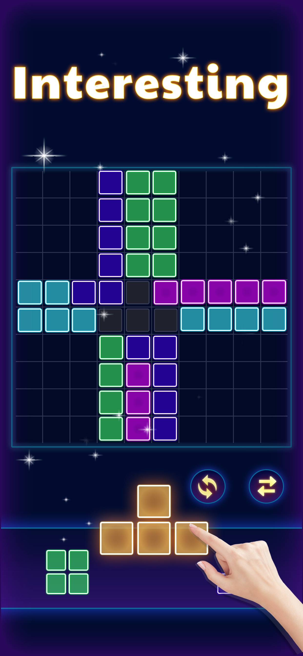 Captura de ecrã 3 da app Glow Block Puzzle
