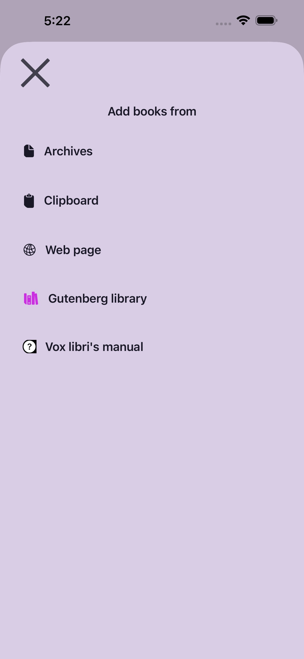Captura de ecrã 4 da app Vox libri