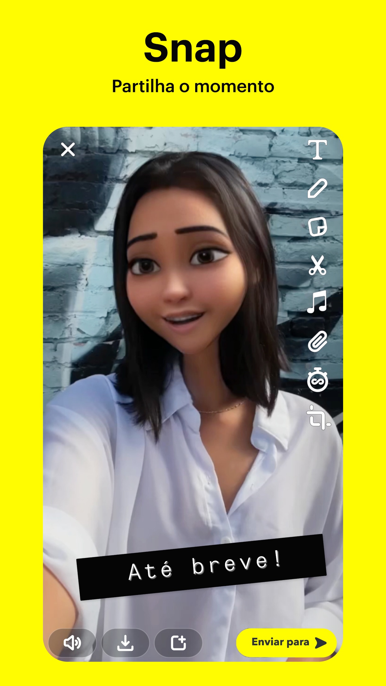 Captura de ecrã 1 da app Snapchat: conversa com amigos