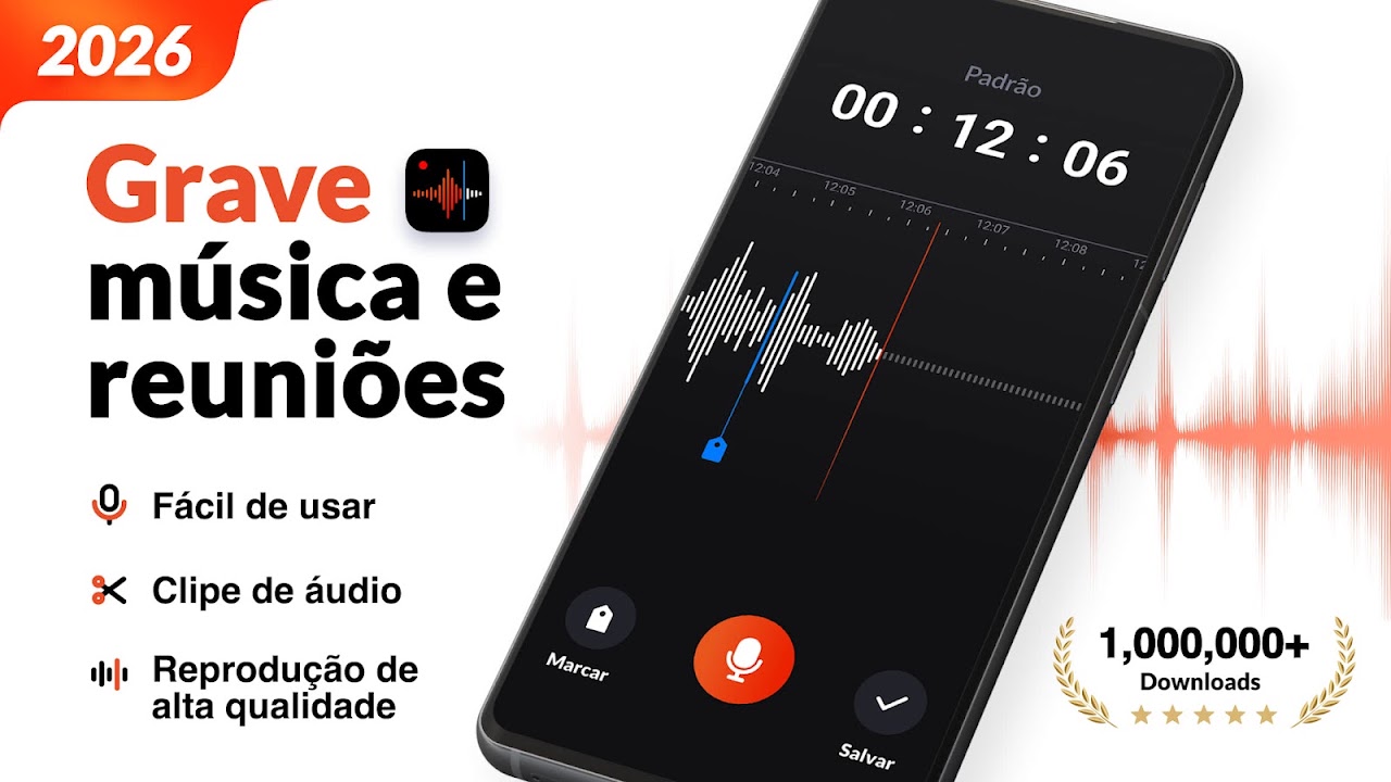 Captura de ecrã 1 da app Gravador de Voz - Gravar Áudio