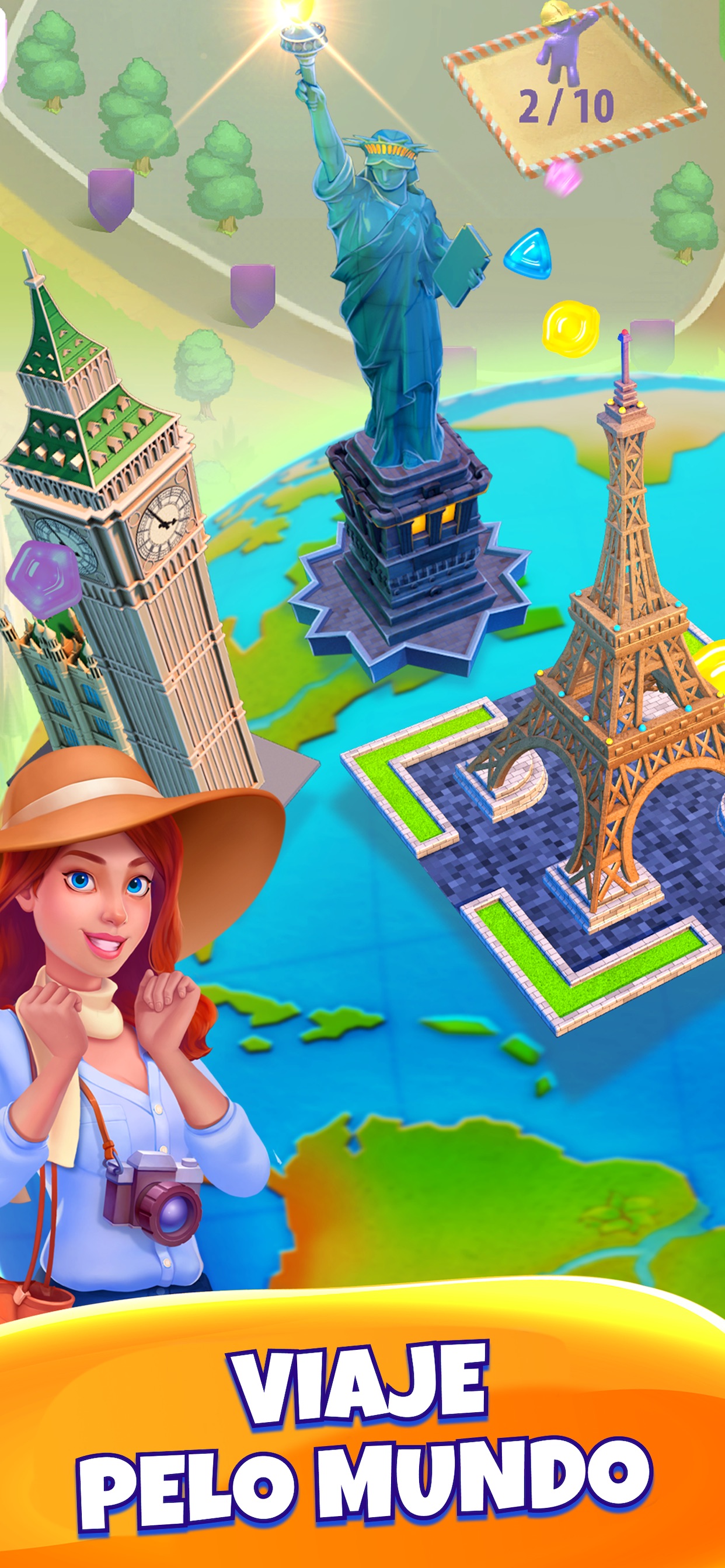 Captura de ecrã 2 da app Gummy Drop! Combine e restaure