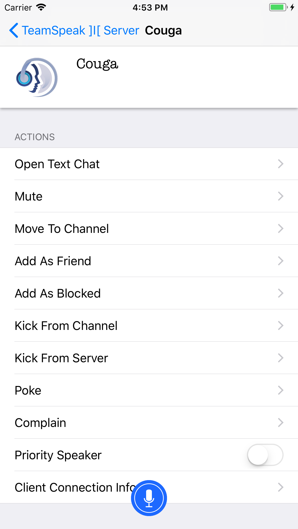 Captura de ecrã 3 da app TeamSpeak 3