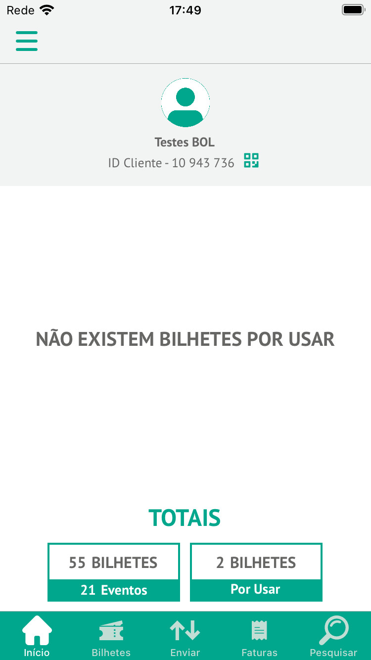 Captura de ecrã 2 da app BOL Tickets