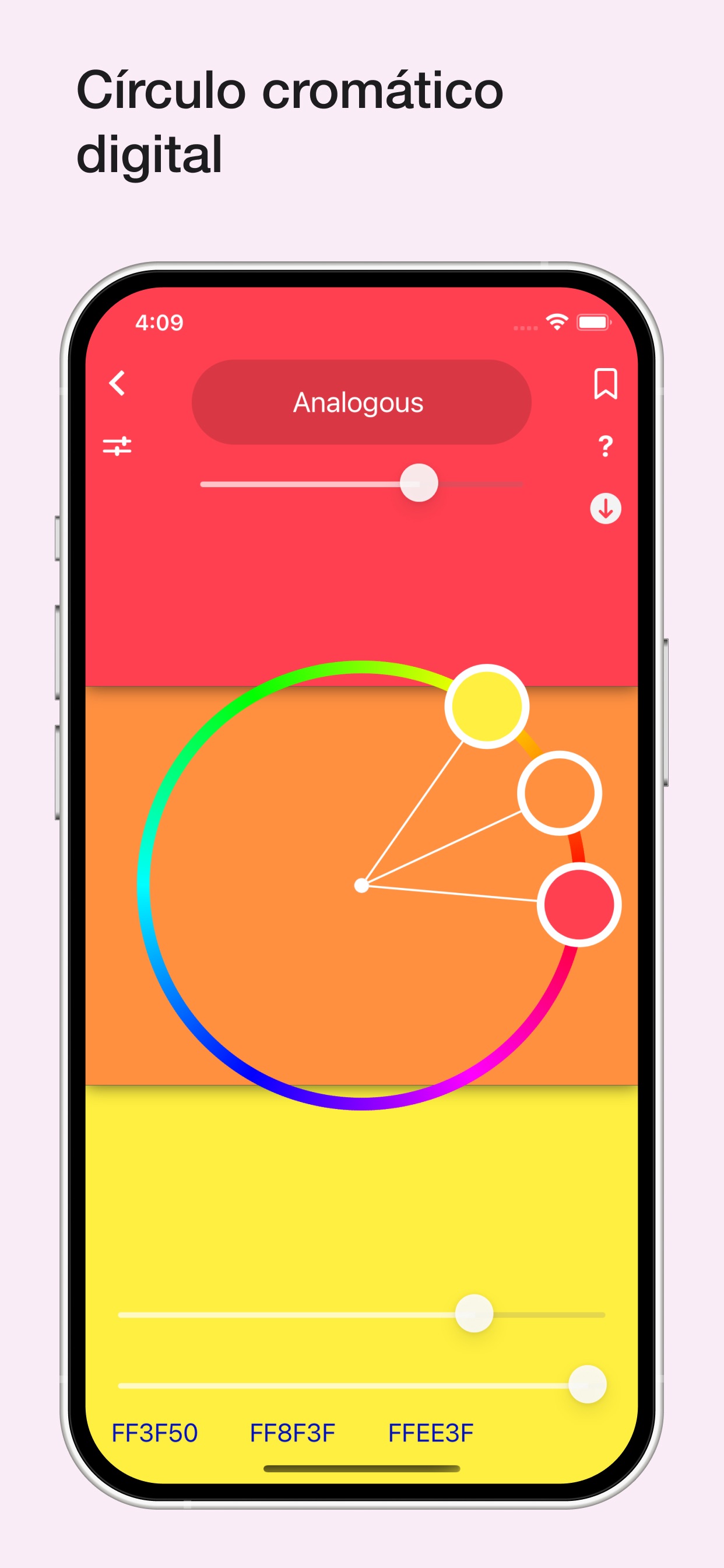 Captura de ecrã 1 da app Color Wheel