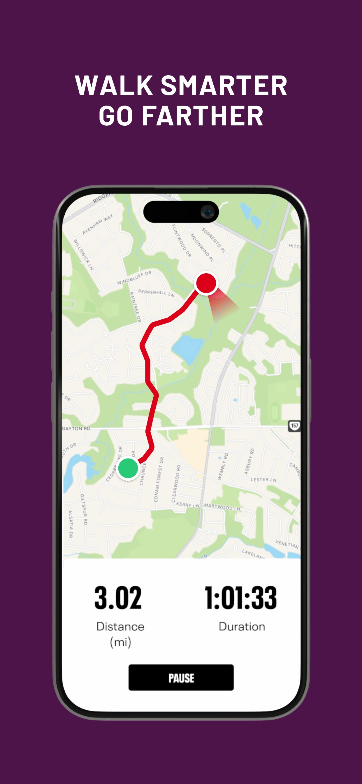 Captura de ecrã 1 da app Map My Walk: Caminhada