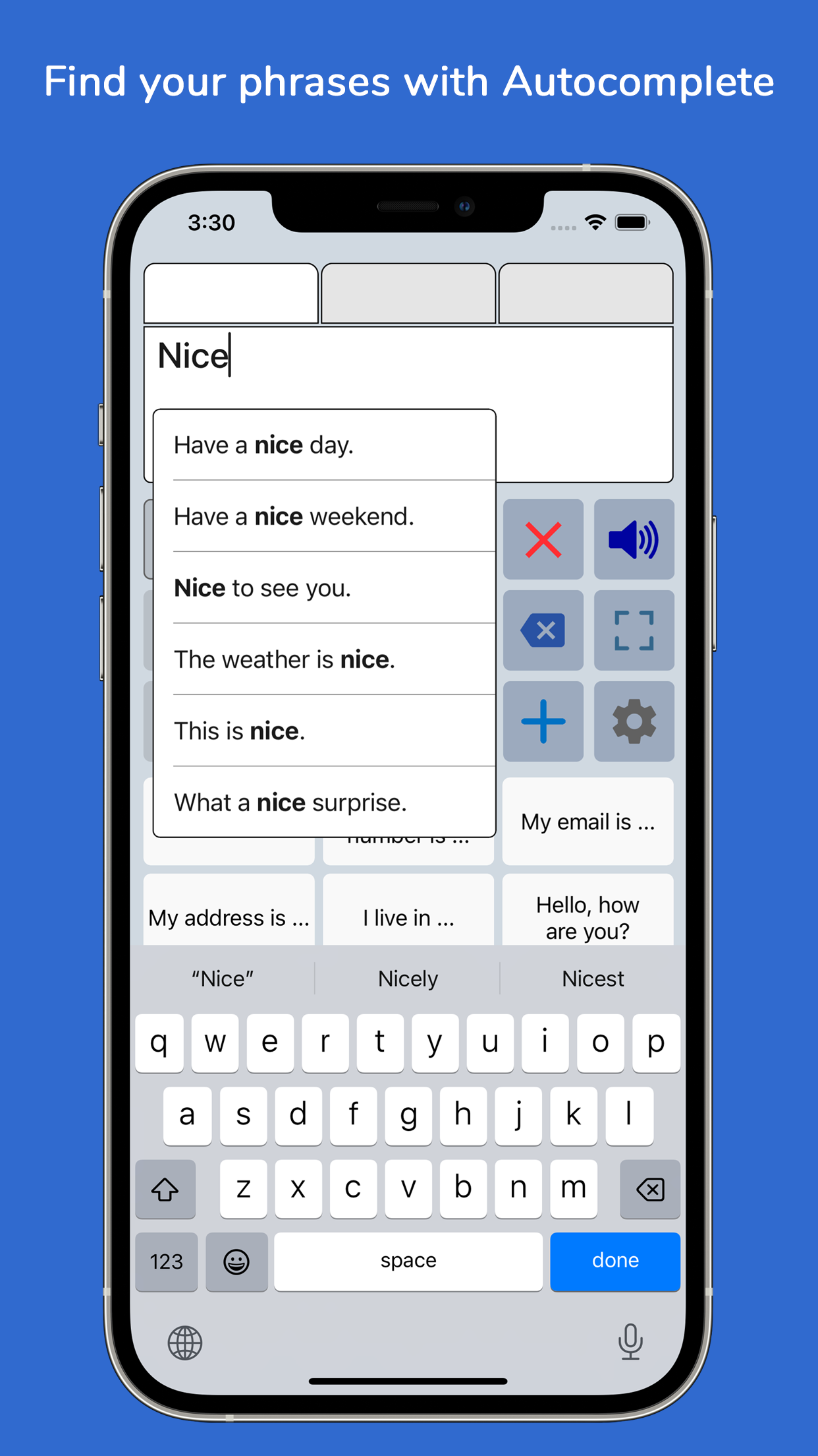 Captura de ecrã 4 da app Speech Assistant AAC
