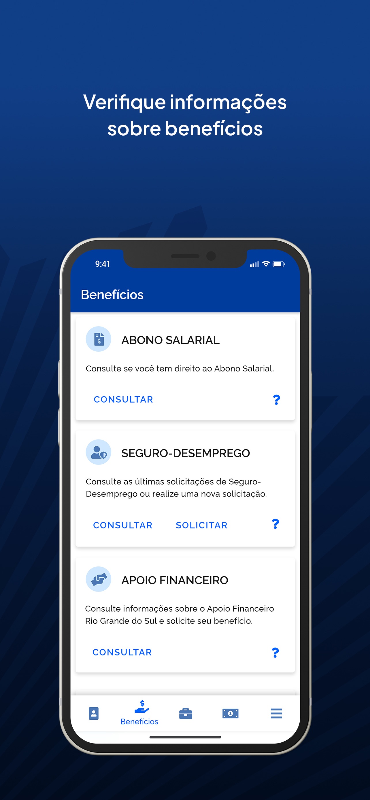 Captura de ecrã 3 da app Carteira de Trabalho Digital