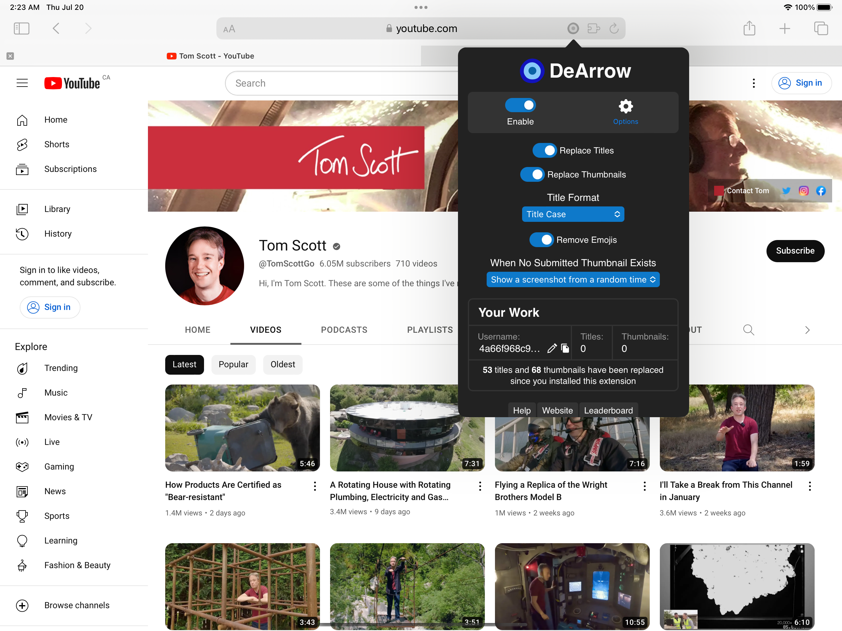 Captura de ecrã 3 da app DeArrow for YouTube