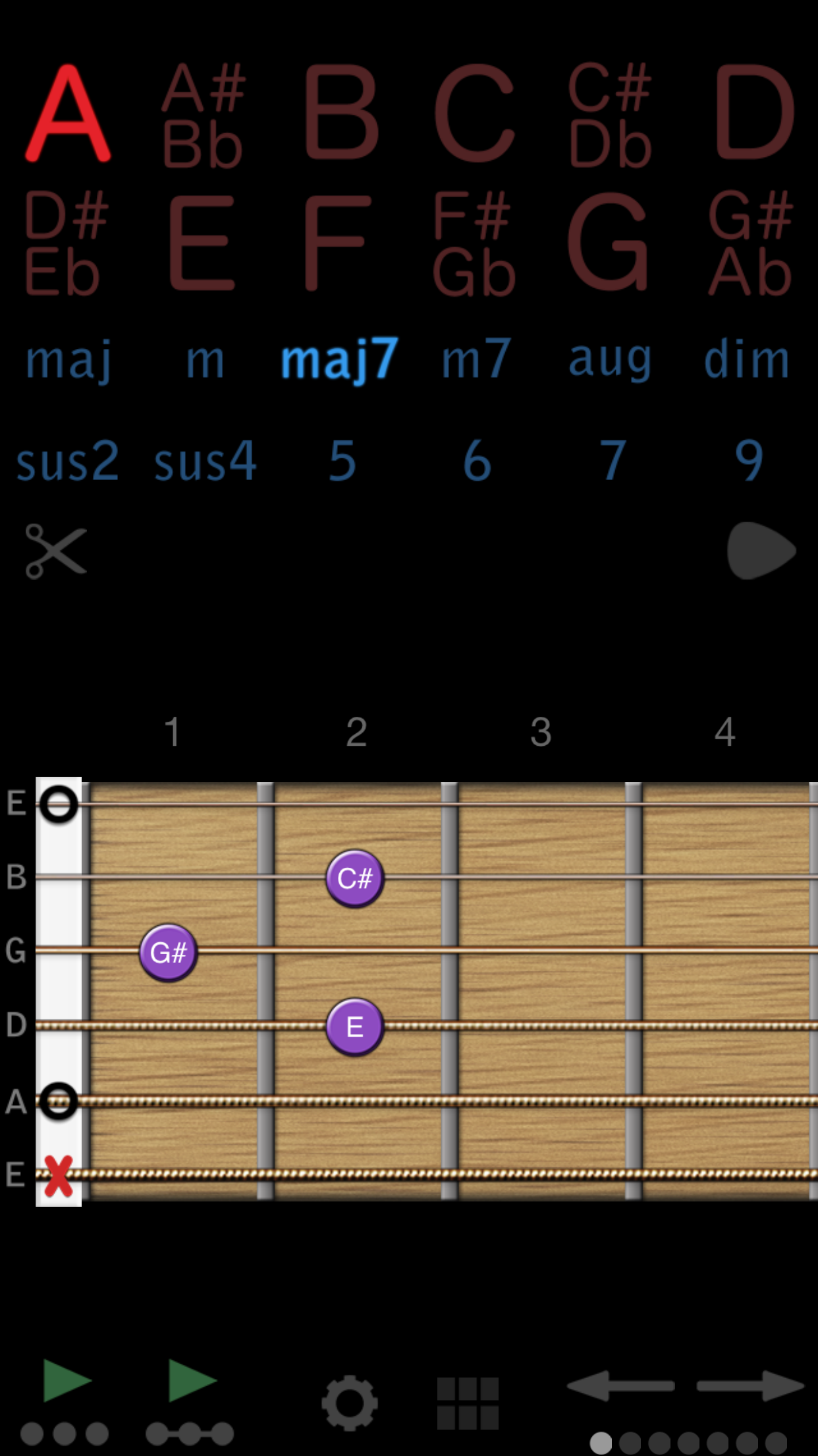 Captura de ecrã 1 da app Acordes de Violão - Guitar Chords