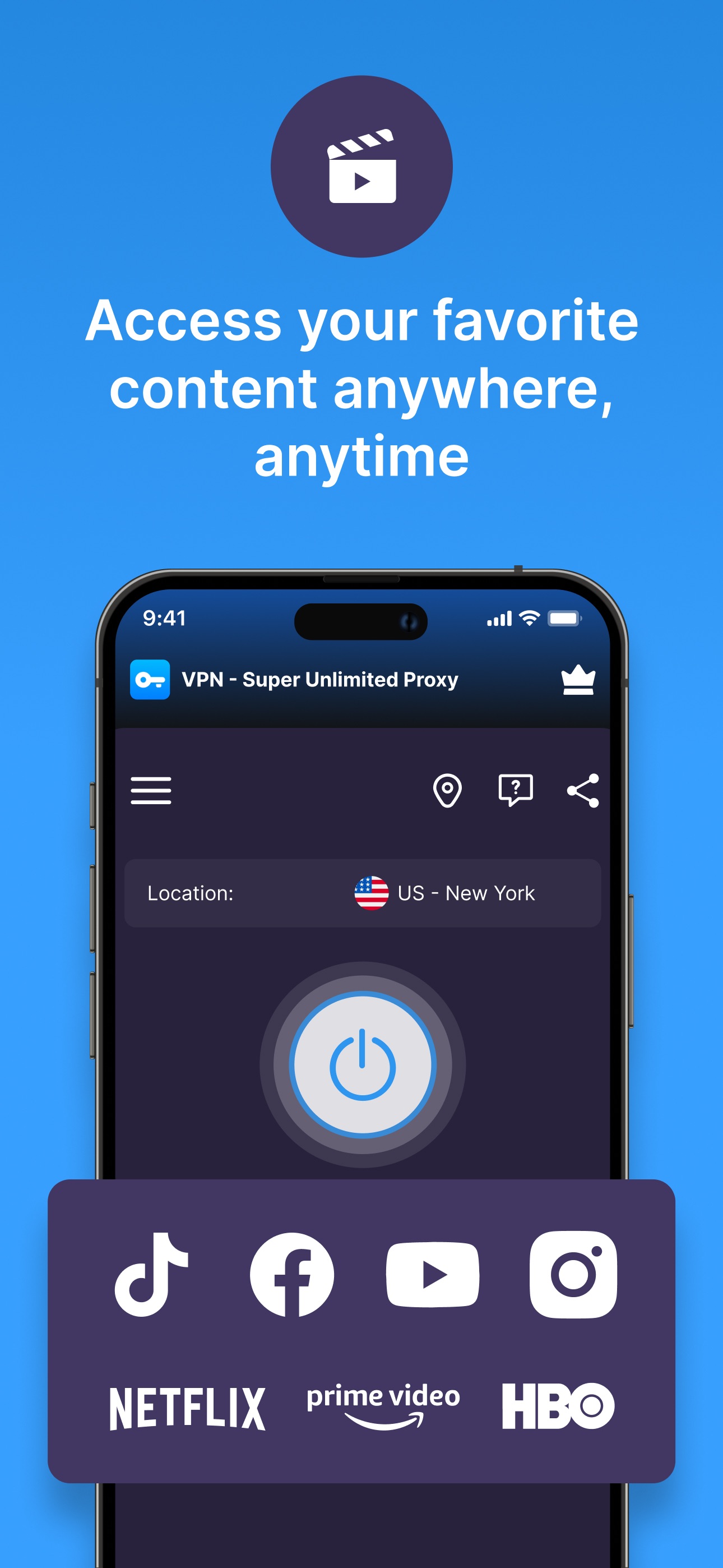 Captura de ecrã 1 da app VPN - Super Unlimited Proxy