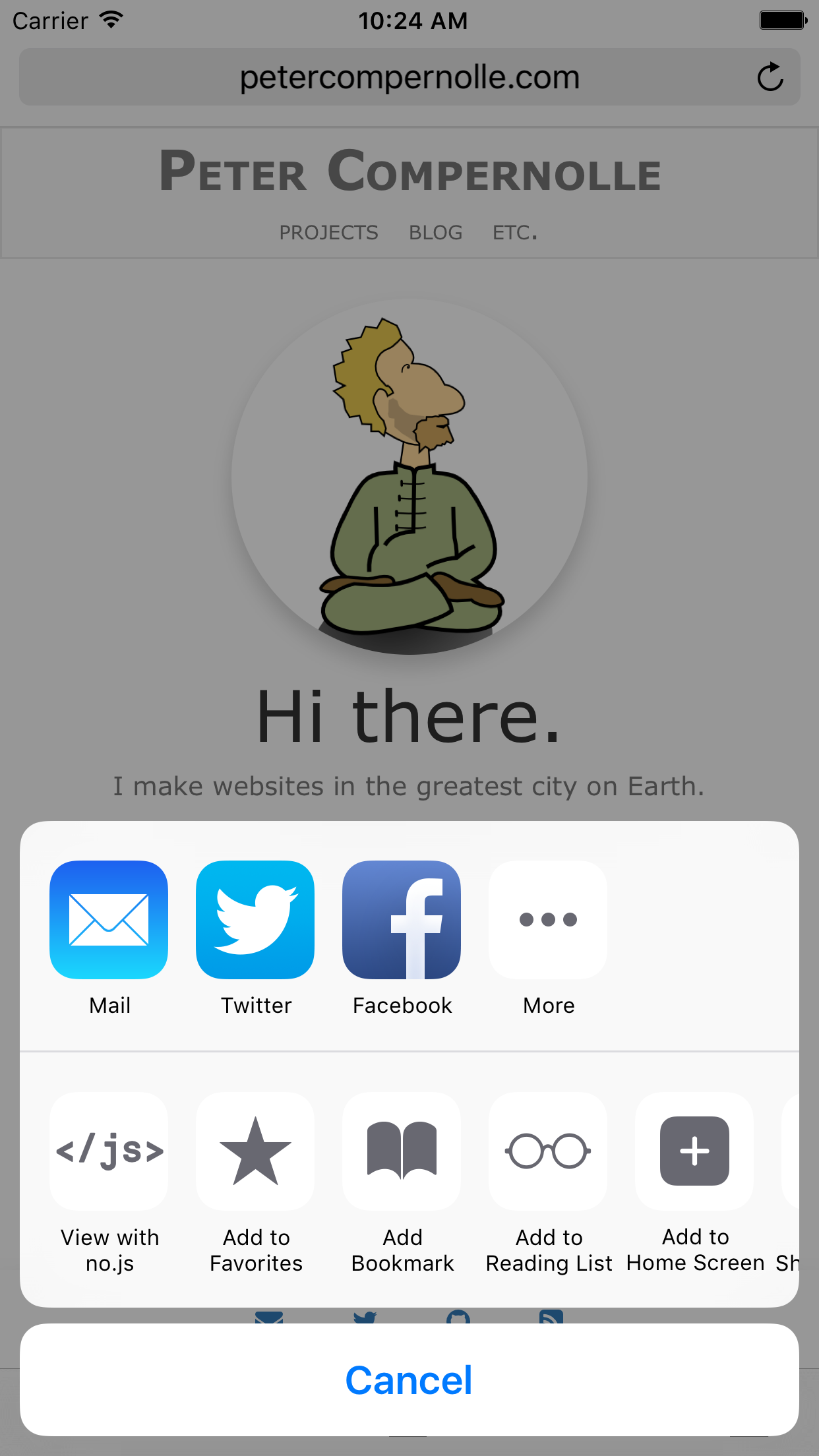Captura de ecrã 1 da app No JS