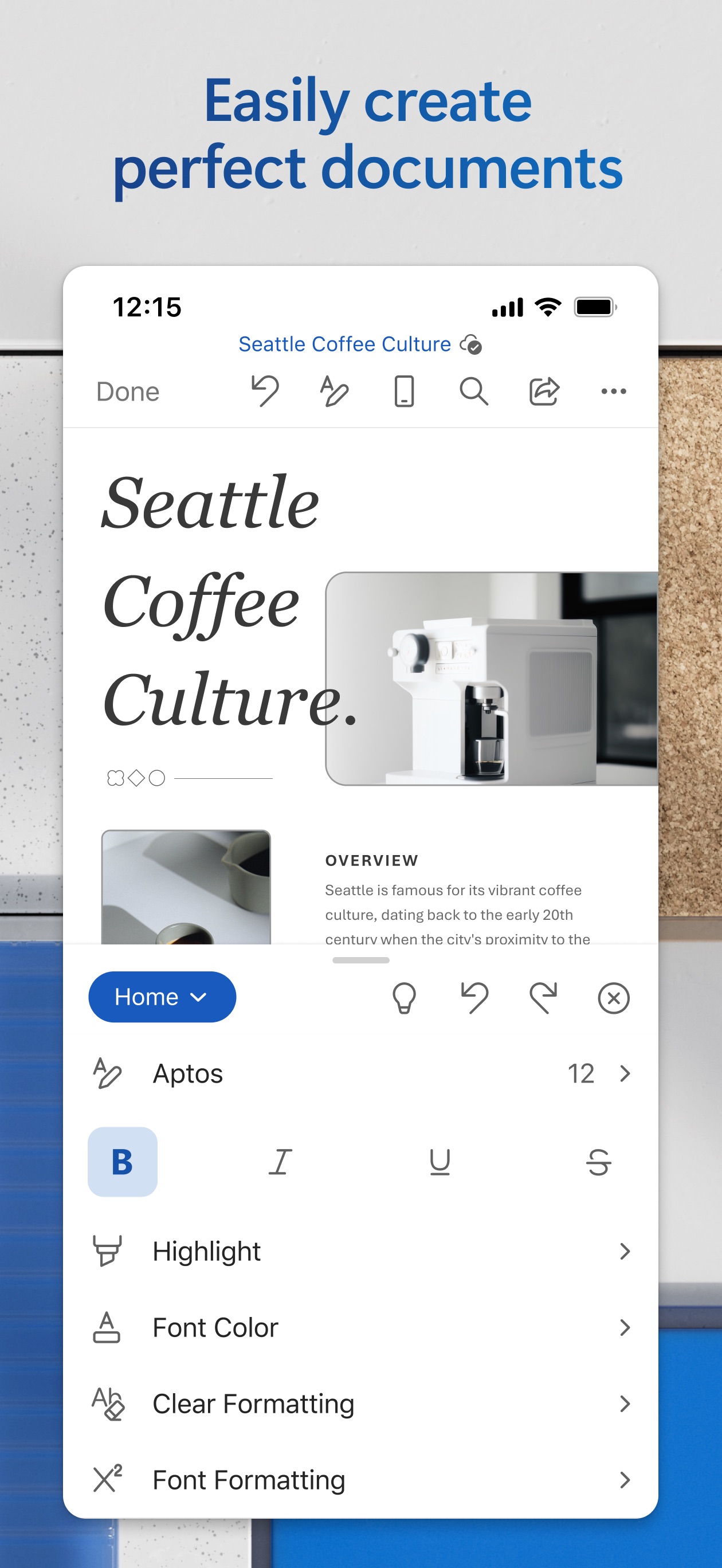 Captura de ecrã 3 da app Microsoft Word