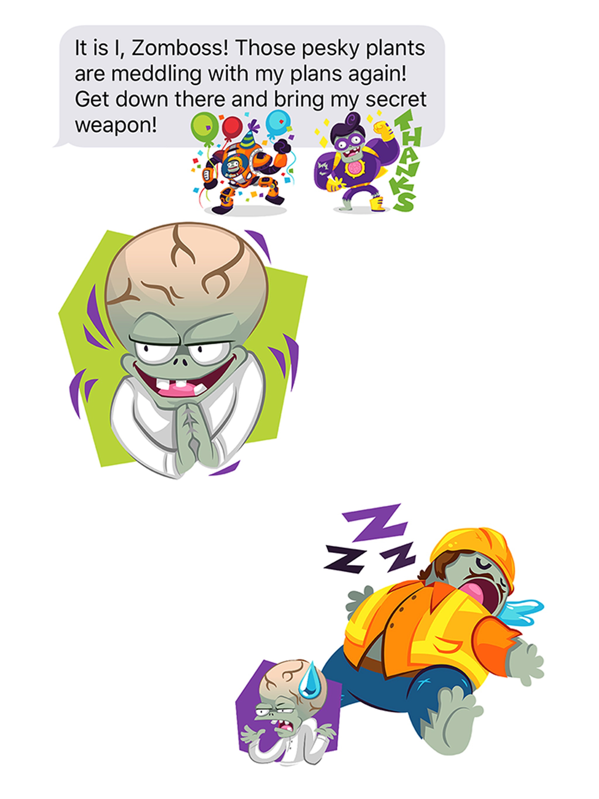 Captura de ecrã 4 da app Autocolantes Plants vs. Zombies(TM)