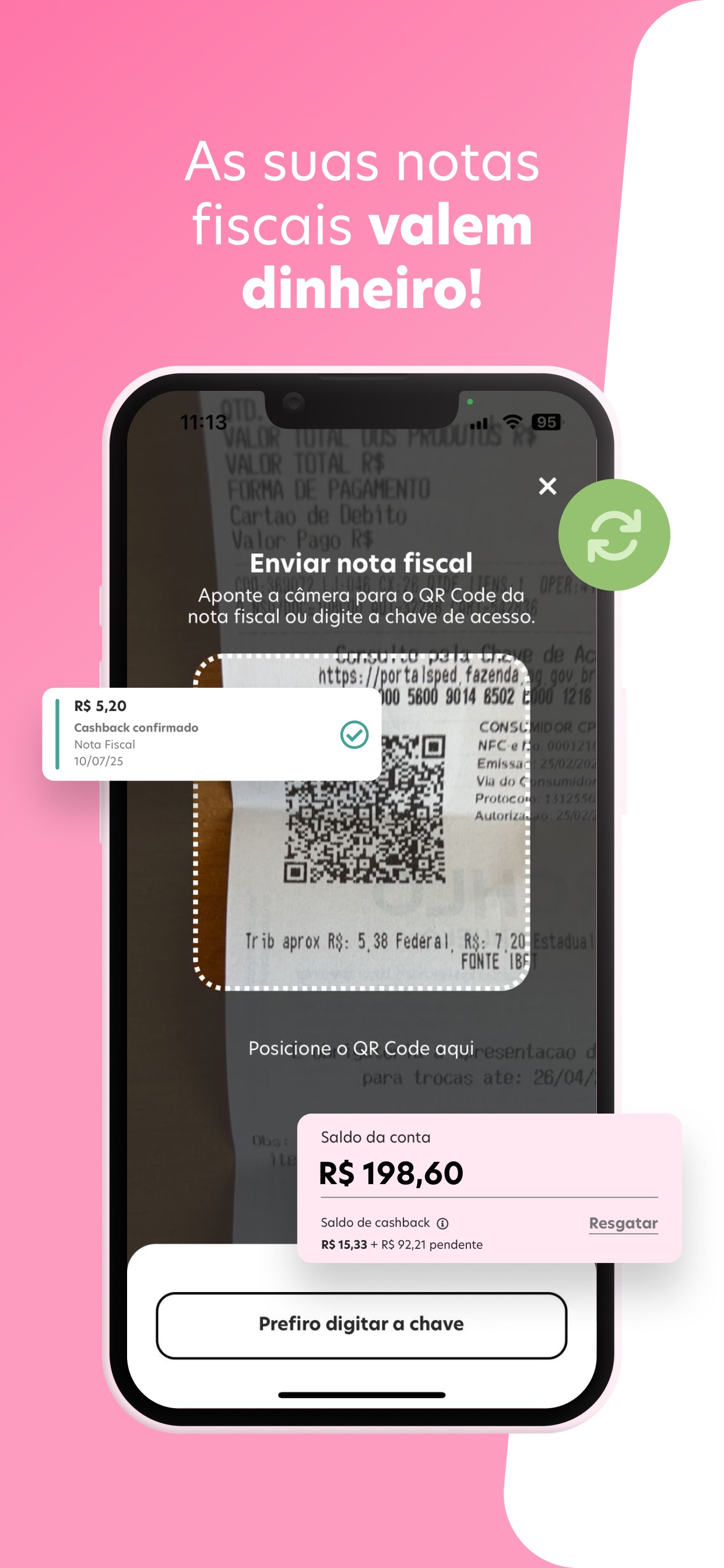 Captura de ecrã 1 da app Méliuz: Cashback e Nota Fiscal
