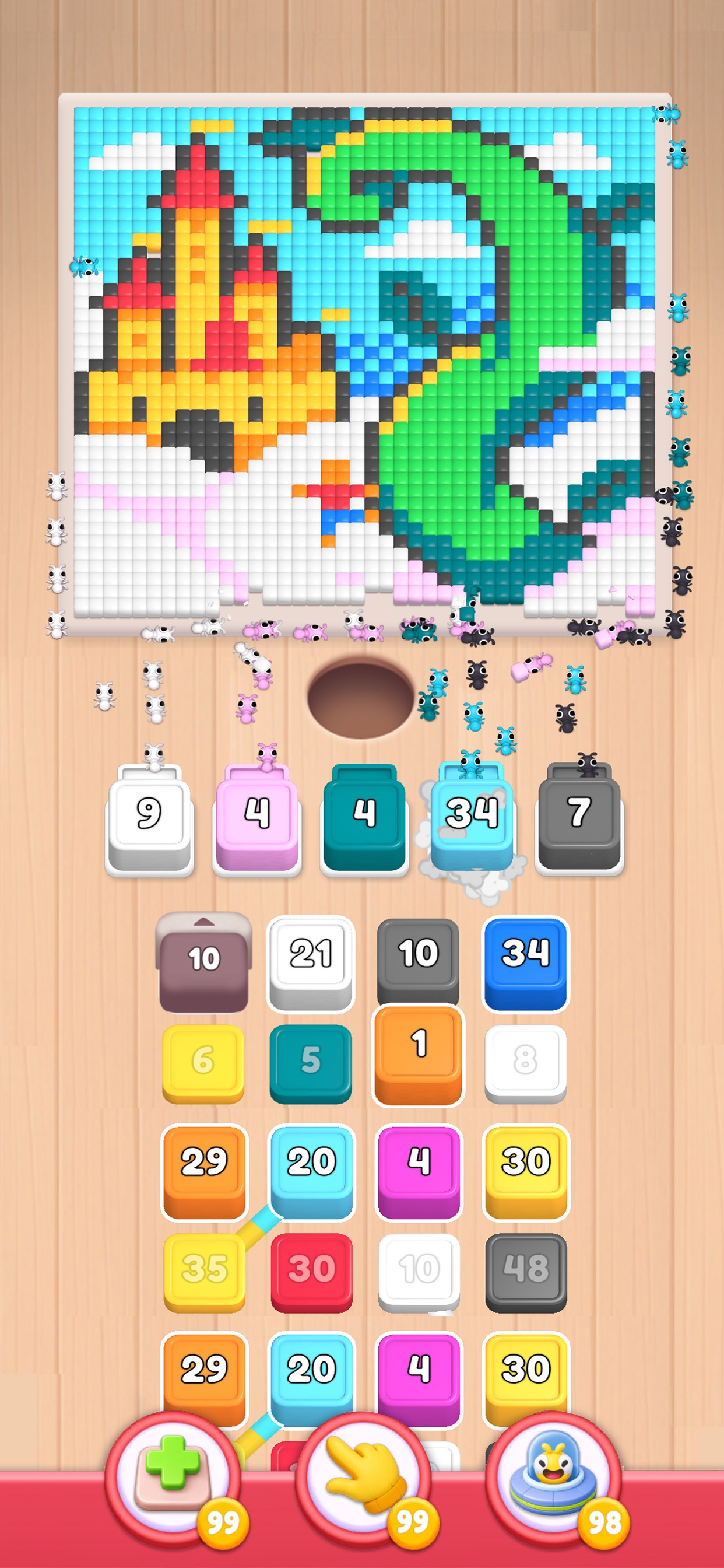 Captura de ecrã 2 da app Food Hunt: Pixel Puzzle