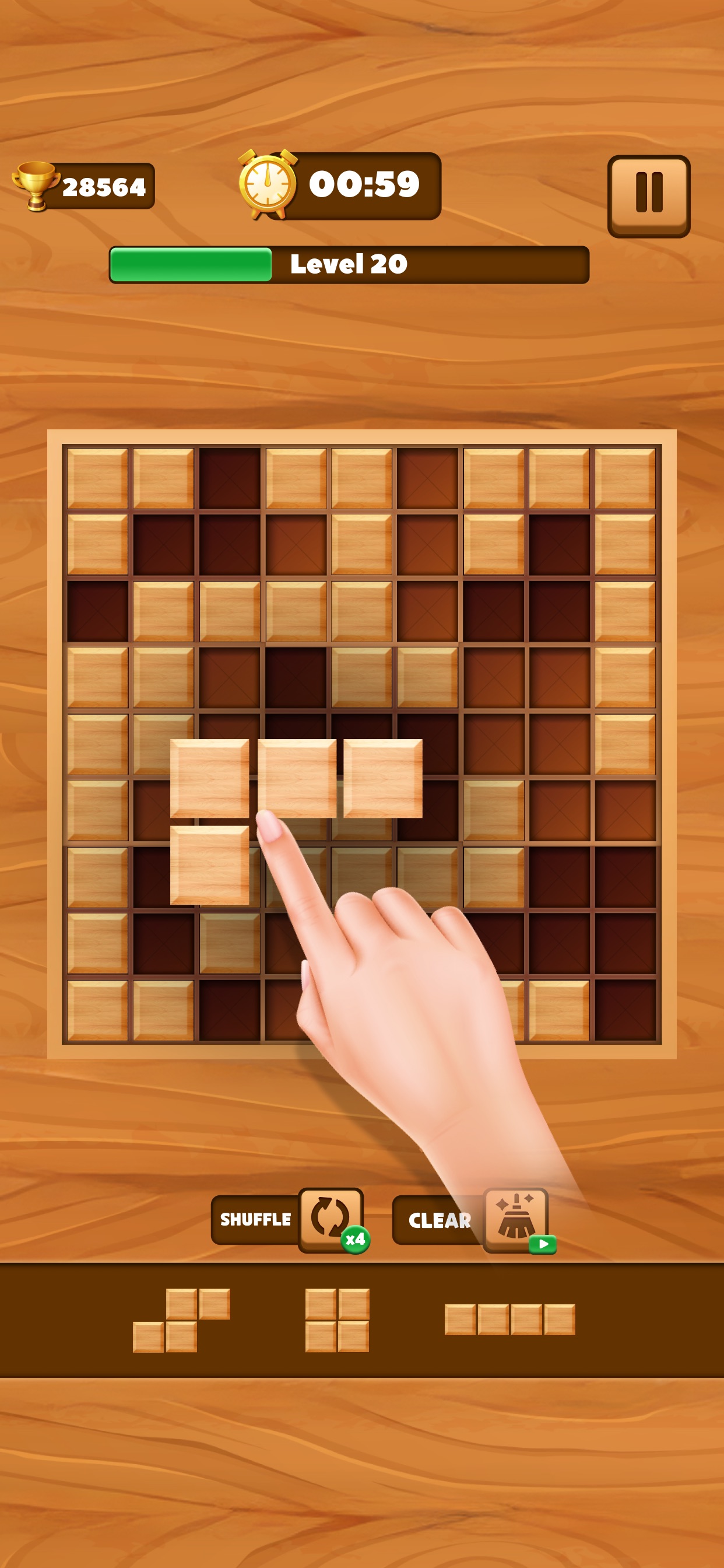 Captura de ecrã 2 da app Wood Match - Wood Block
