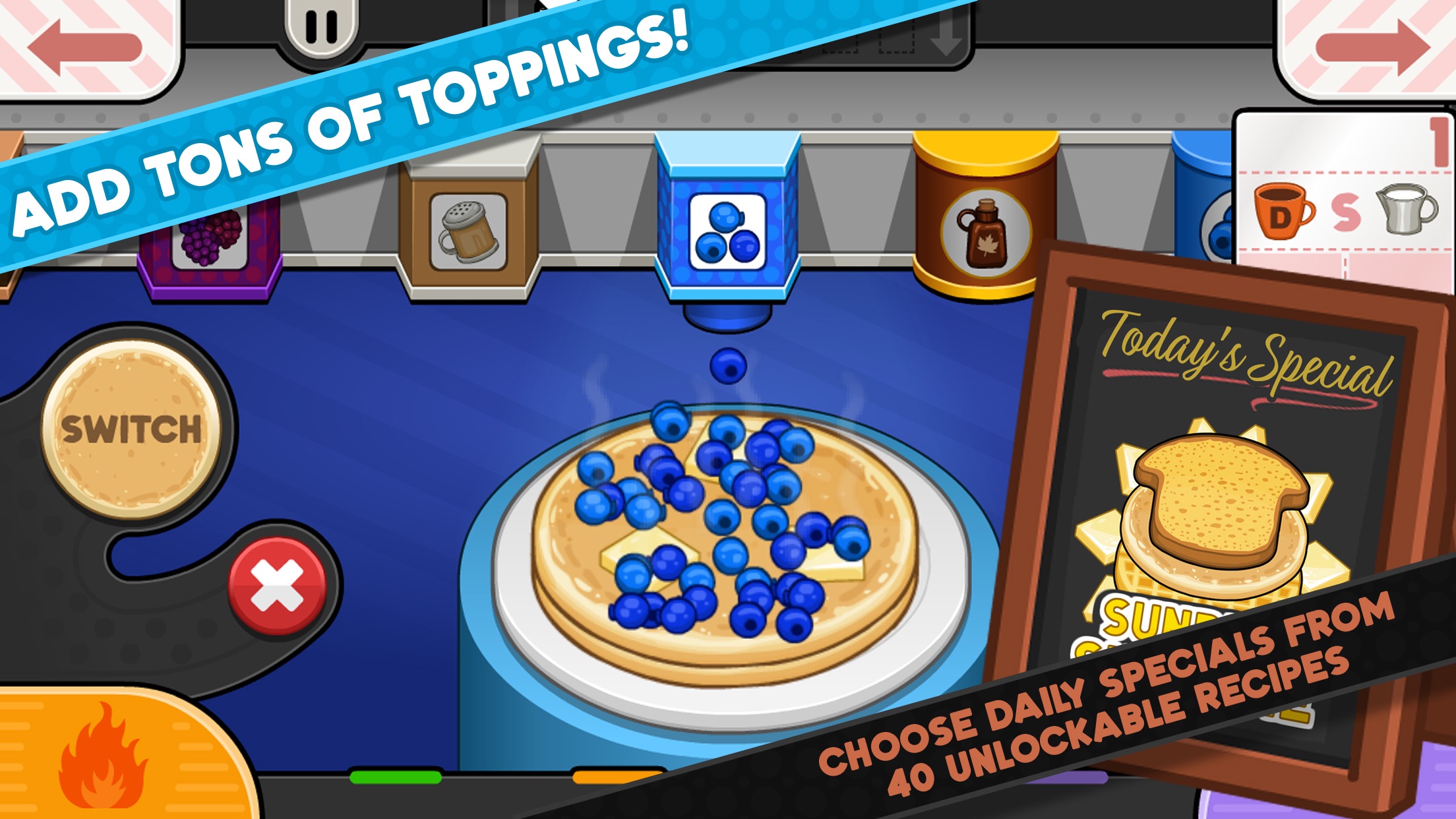 Captura de ecrã 4 da app Papa's Pancakeria To Go!