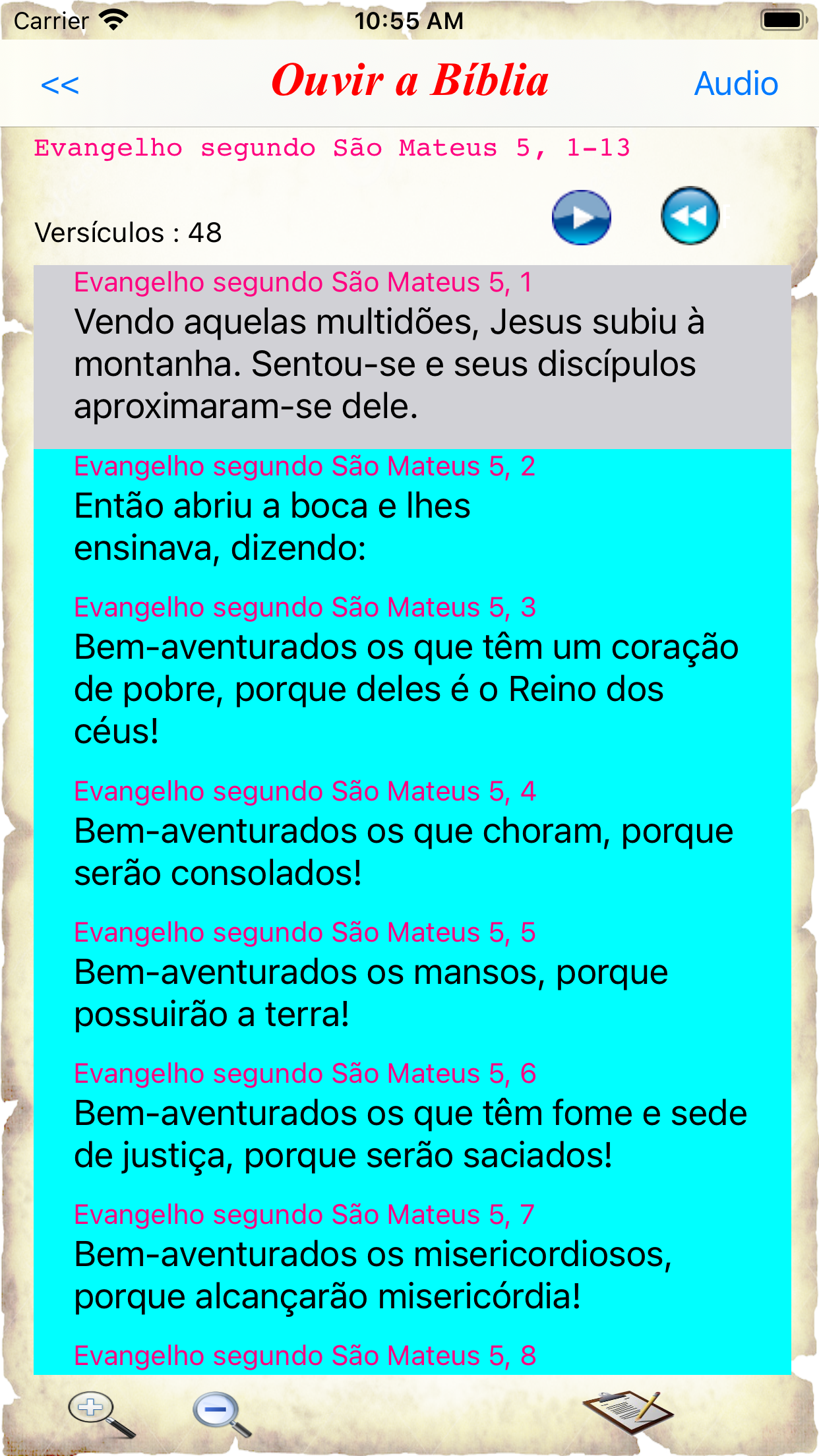 Captura de ecrã 2 da app Biblia de Jerusalem Portoghese
