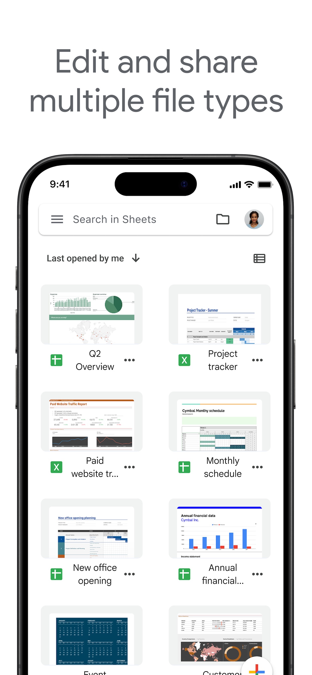 Captura de ecrã 3 da app Google Sheets