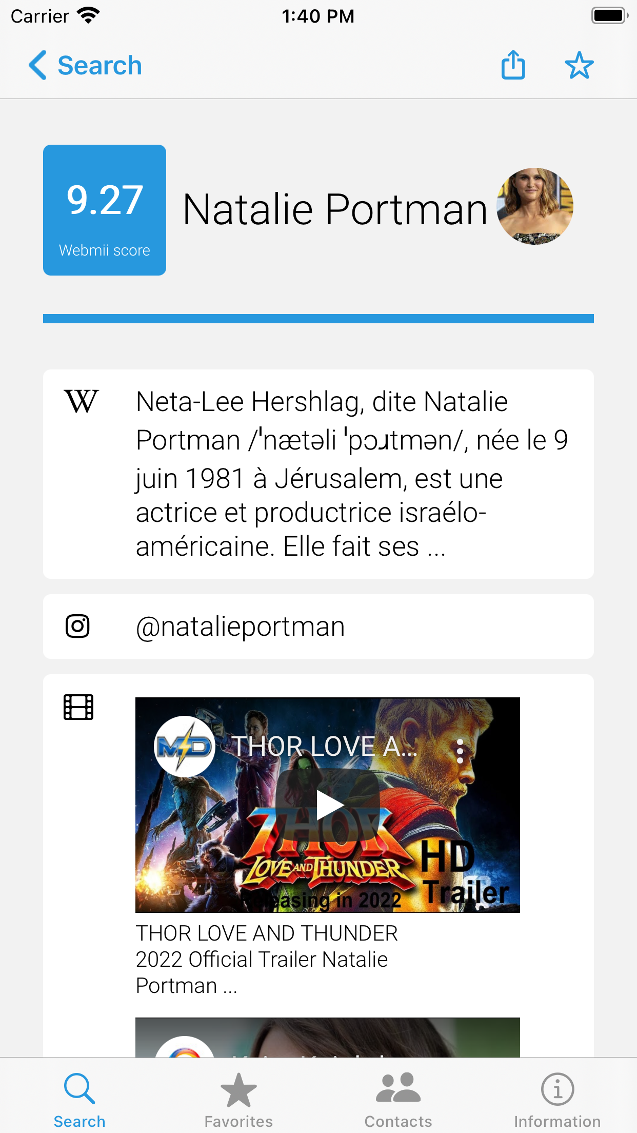 Captura de ecrã 2 da app Webmii
