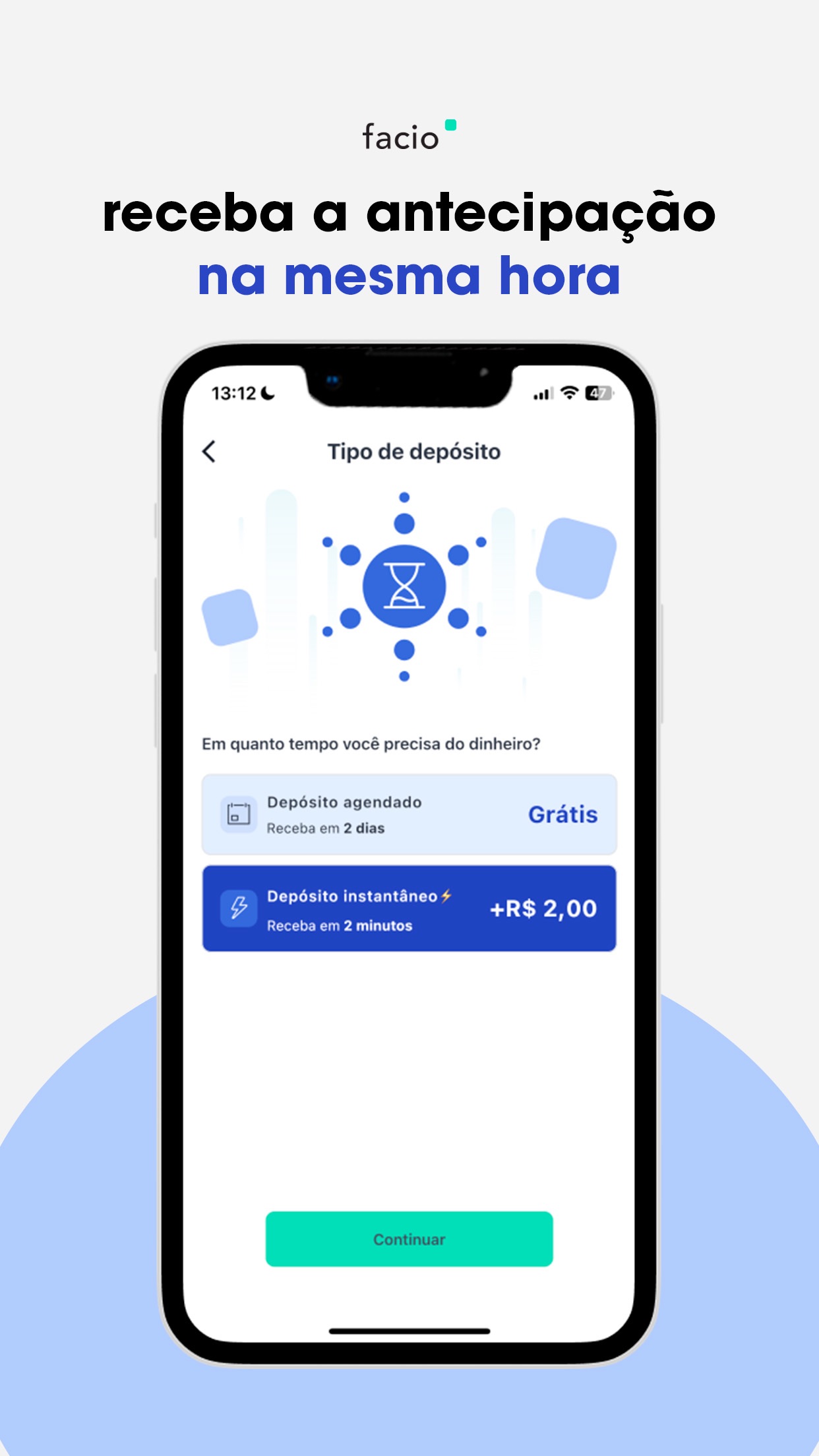 Captura de ecrã 2 da app Facio - Antecipação de salário