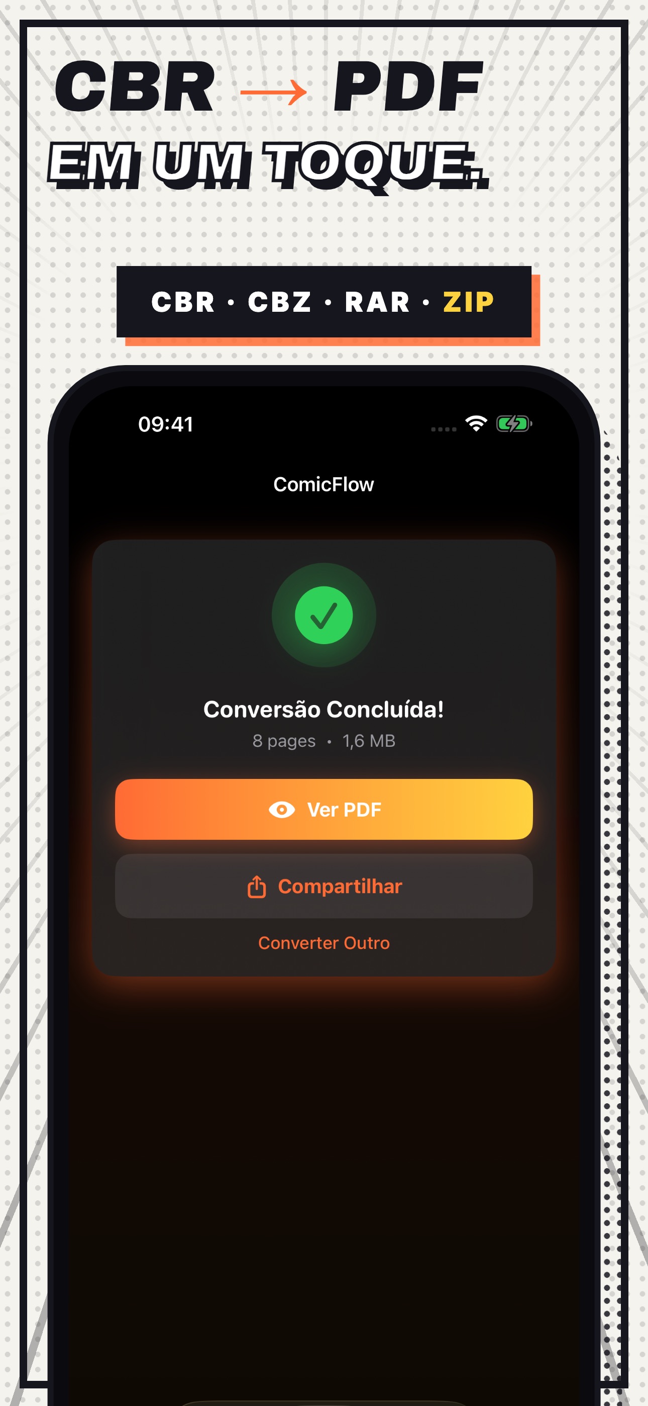 Captura de ecrã 2 da app ComicFlow - CBR & CBZ para PDF