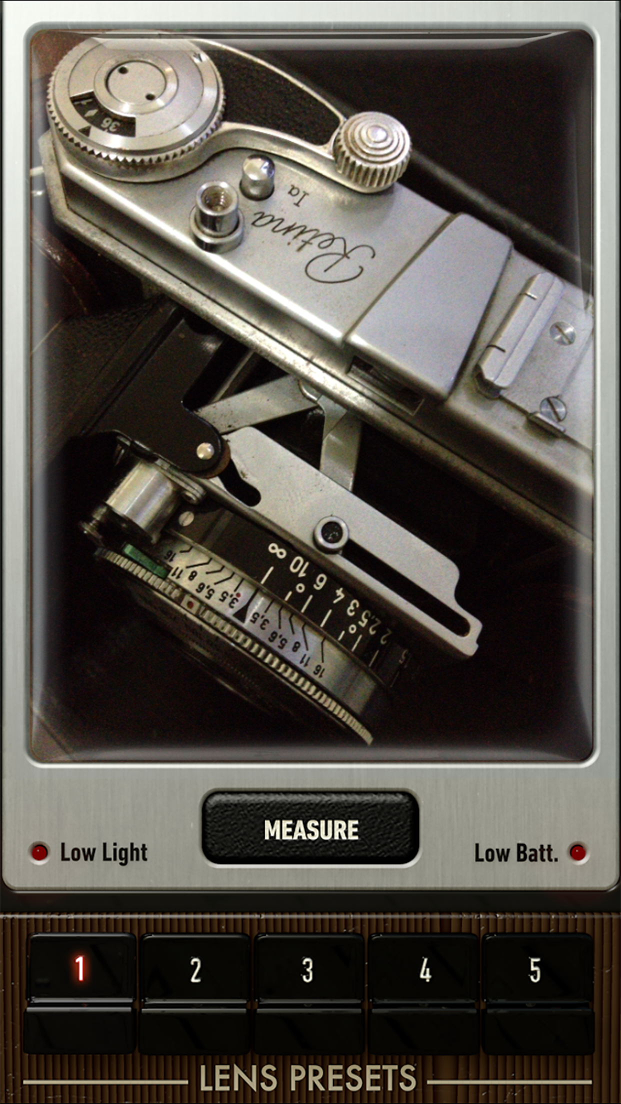 Captura de ecrã 3 da app myLightMeter PRO