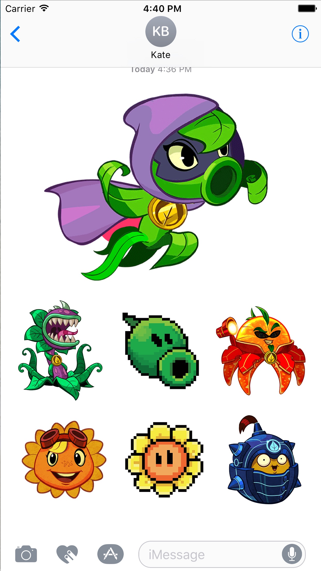 Captura de ecrã 3 da app Autocolantes Plants vs. Zombies(TM)
