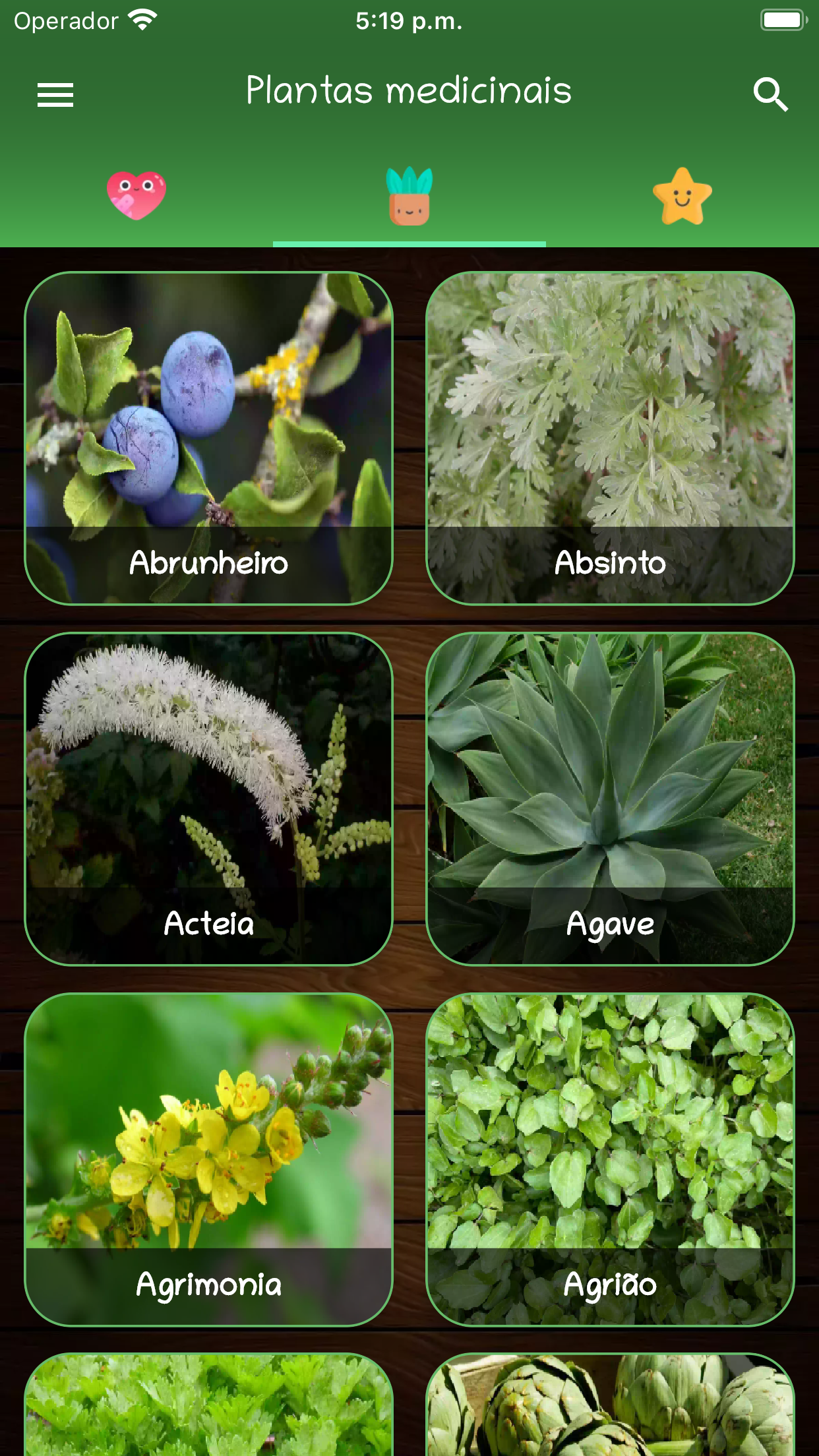 Captura de ecrã 1 da app myRemedy: Plantas medicinais