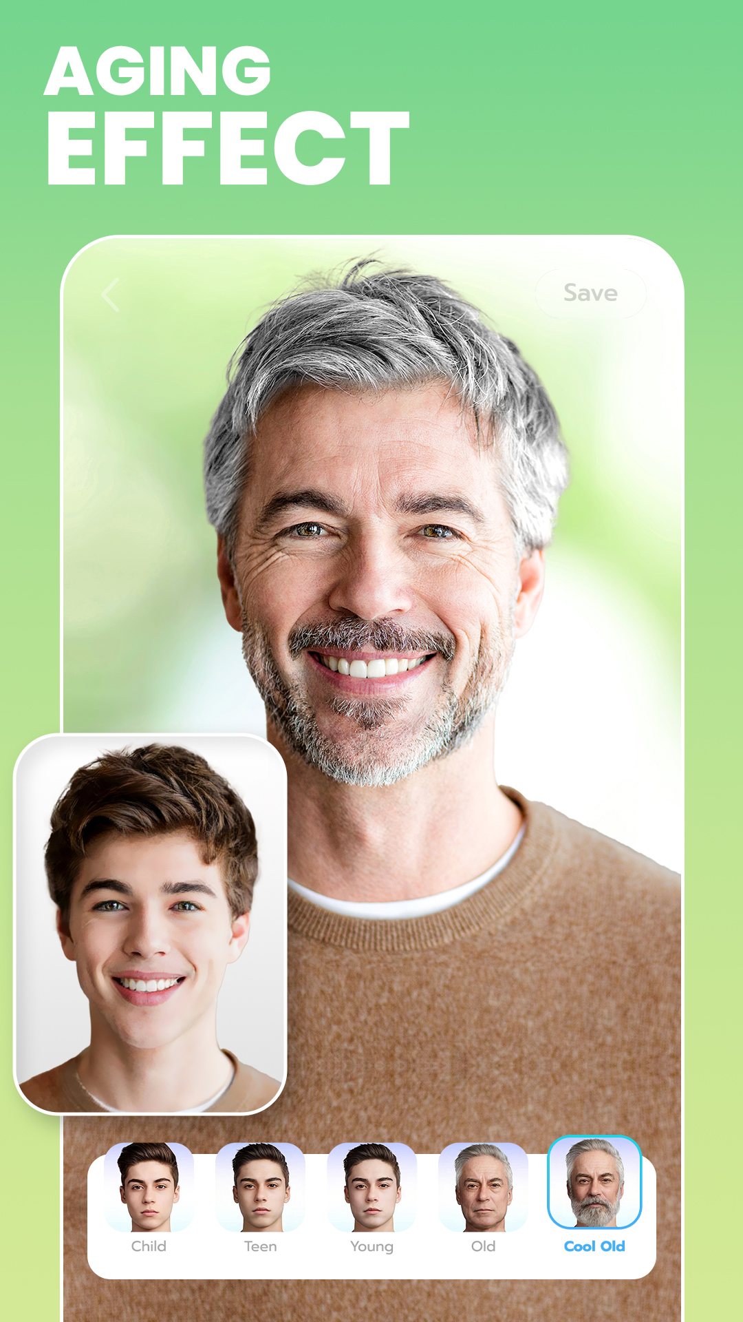 Captura de ecrã 1 da app FaceLab: Idade, Cabelo, Barba